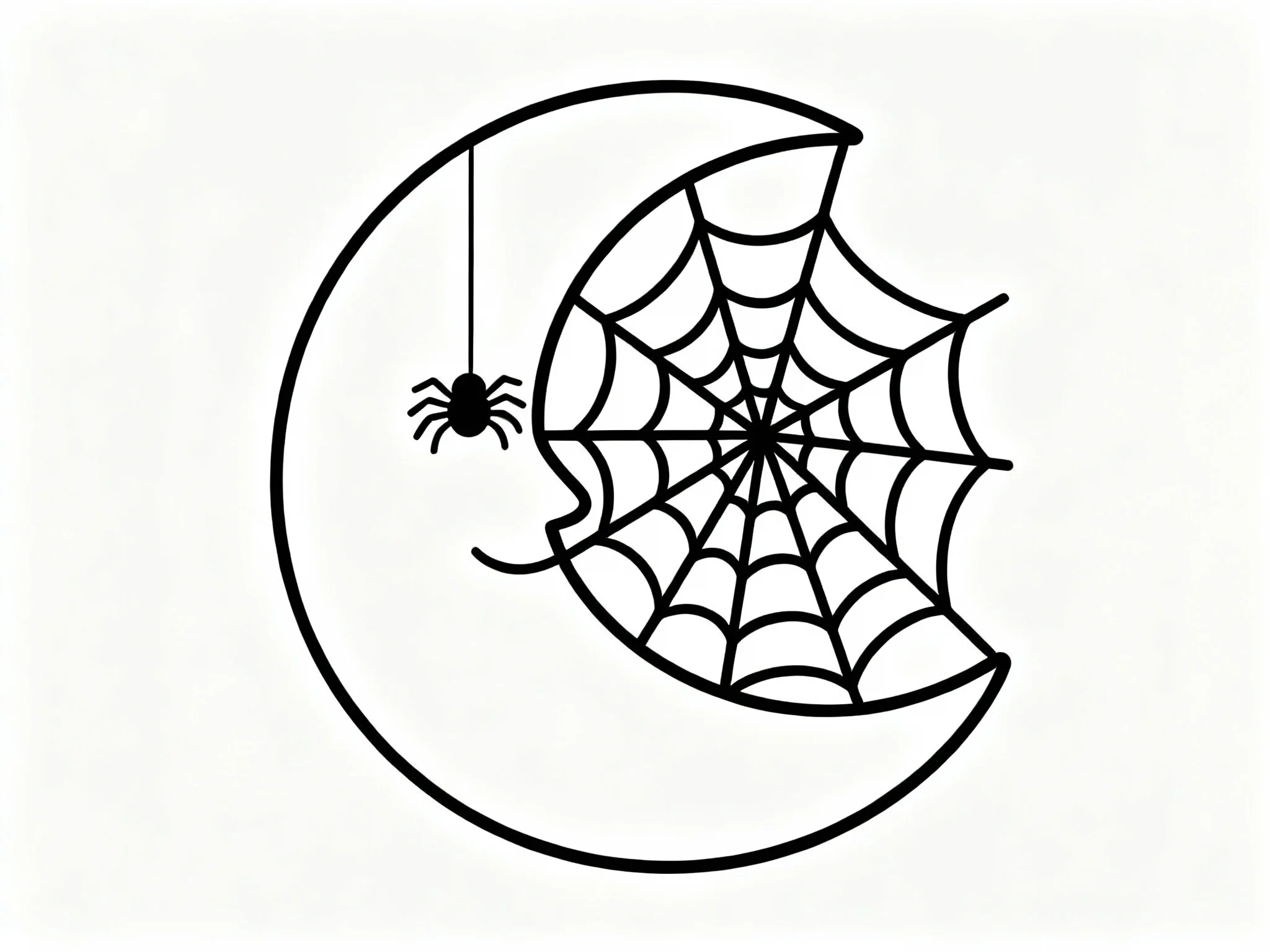 Moon and Spider Web