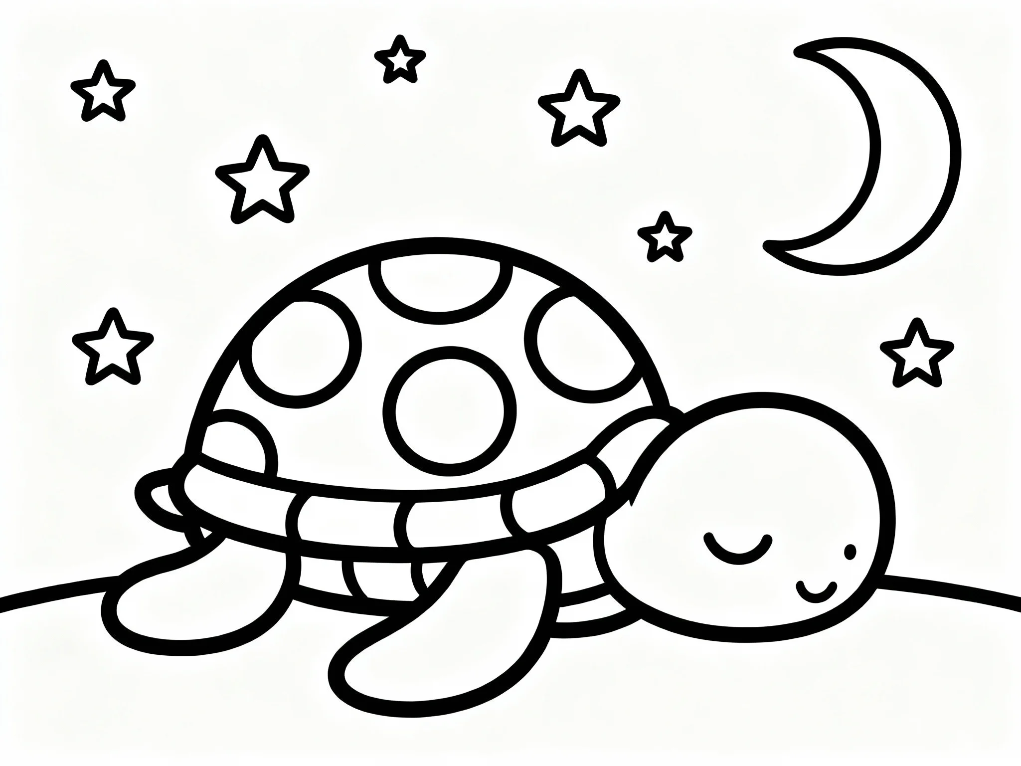 Moon and Sleeping Turtle