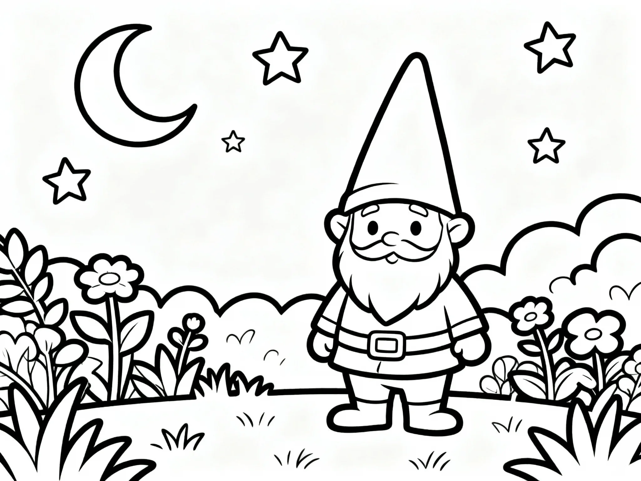 Moon and Garden Gnome