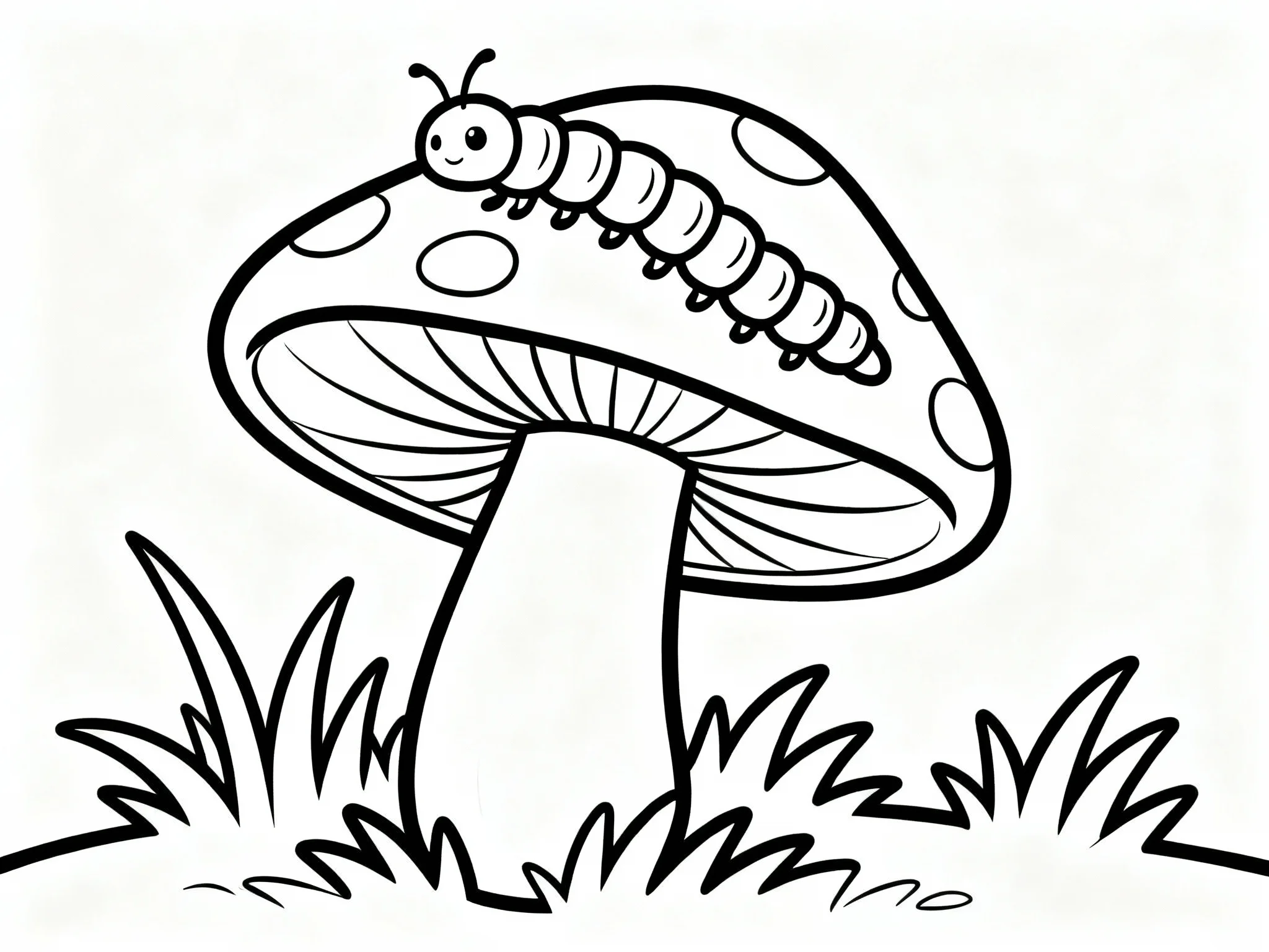 Mushroom with Caterpillar