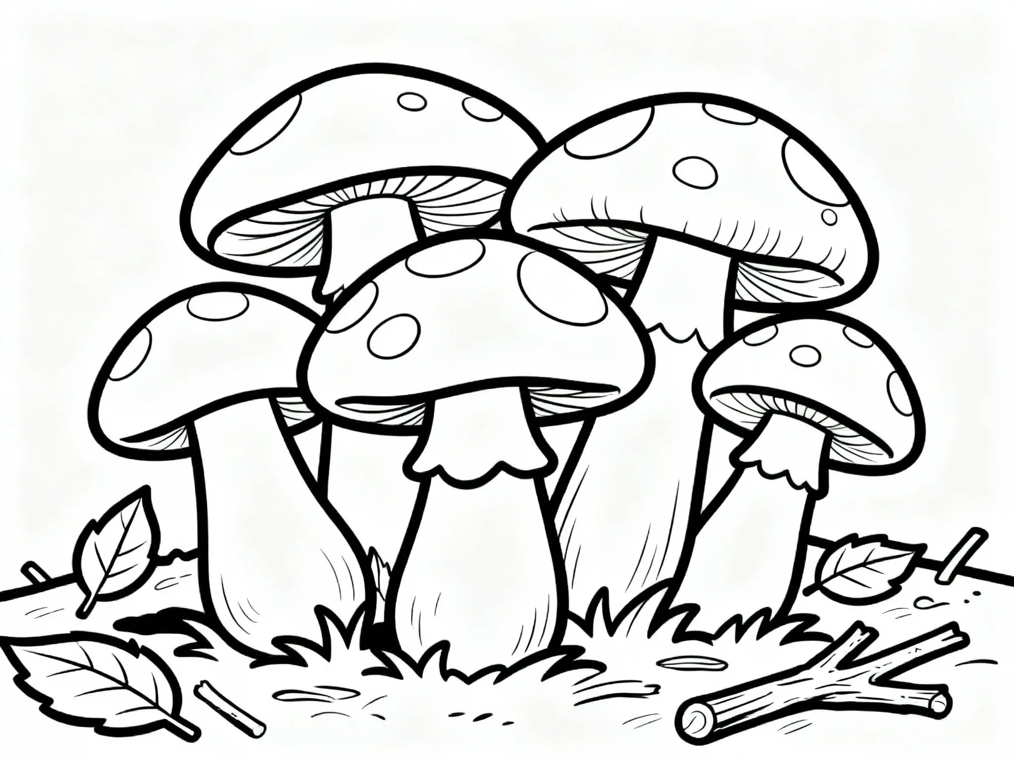 Forest Mushroom Cluster