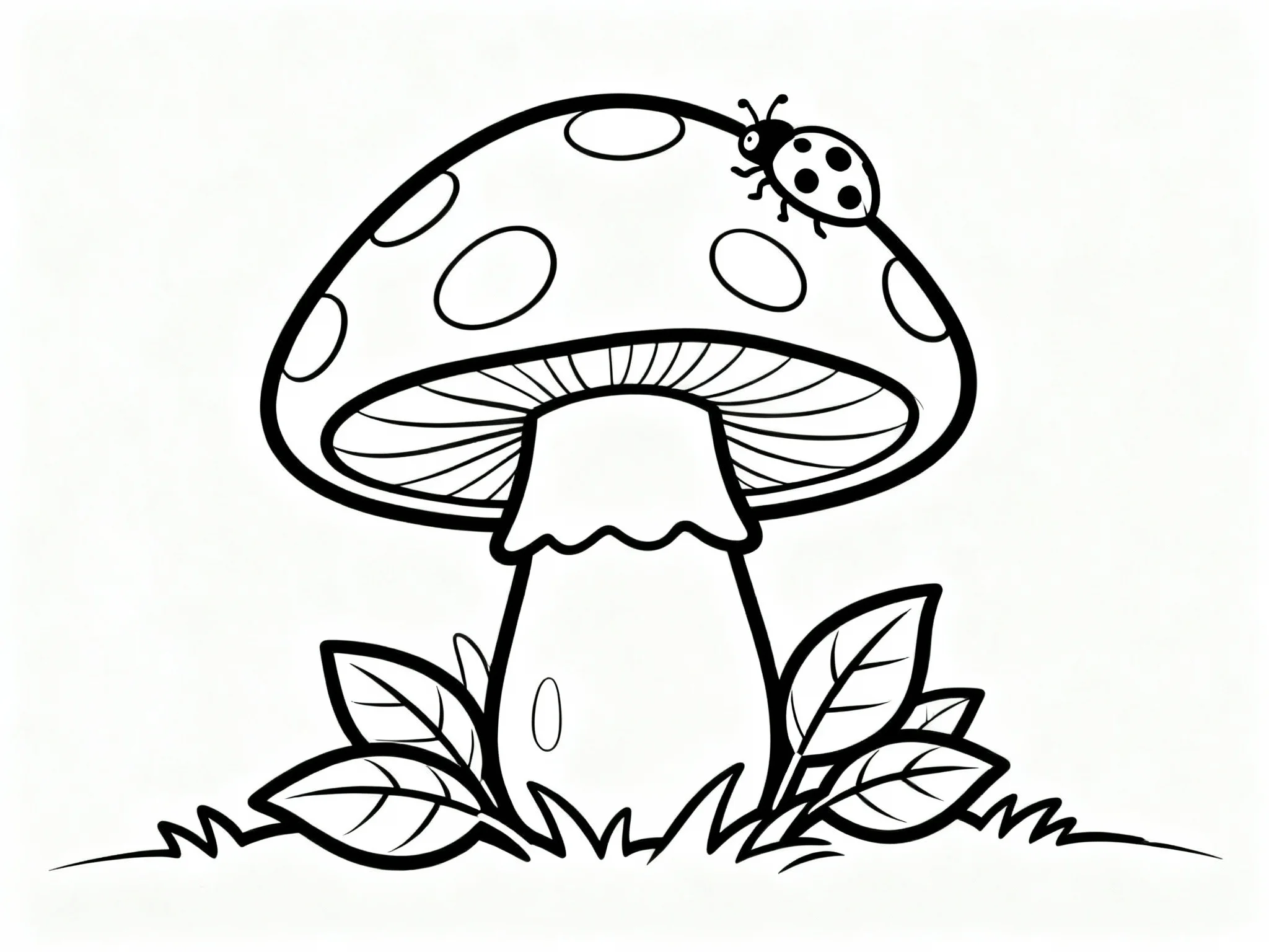 Mushroom and Ladybug
