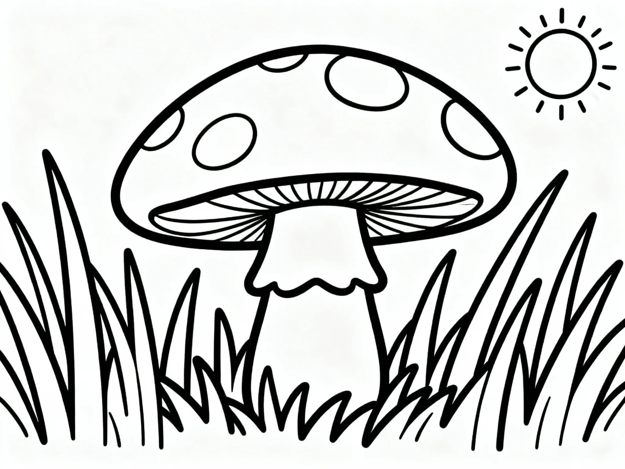 Mushroom in Tall Grass