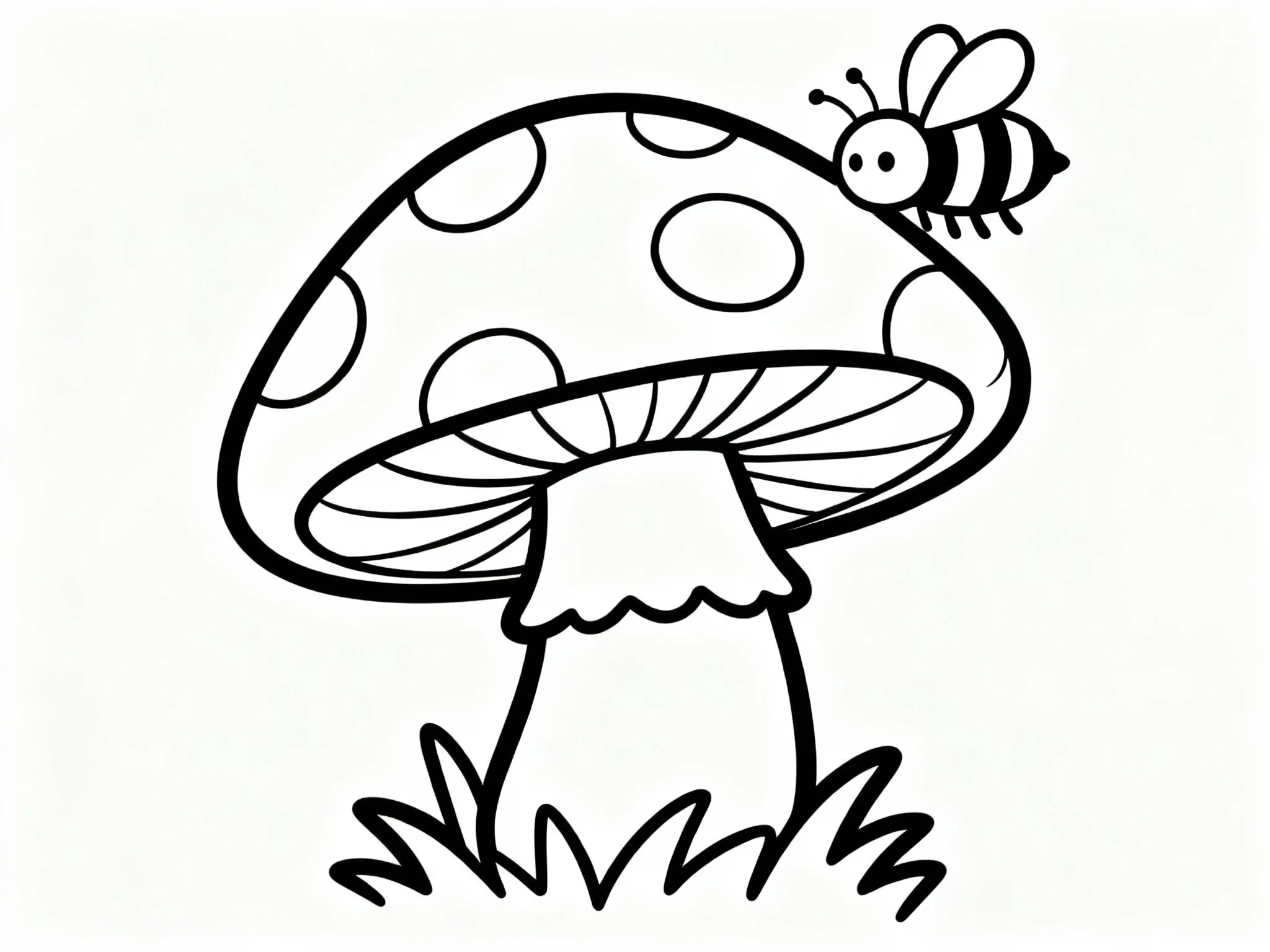 Mushroom with Bee