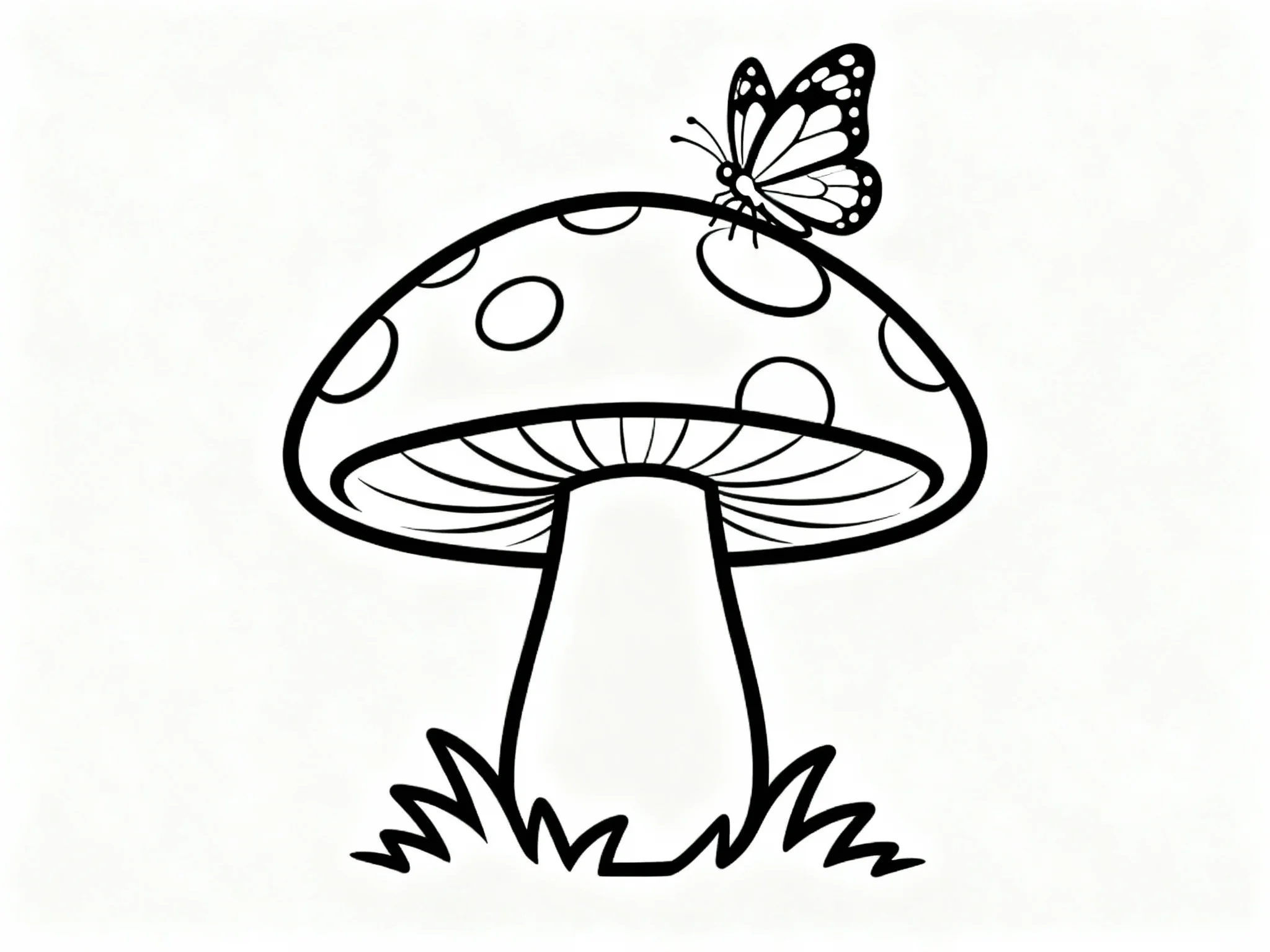 Mushroom and Butterfly