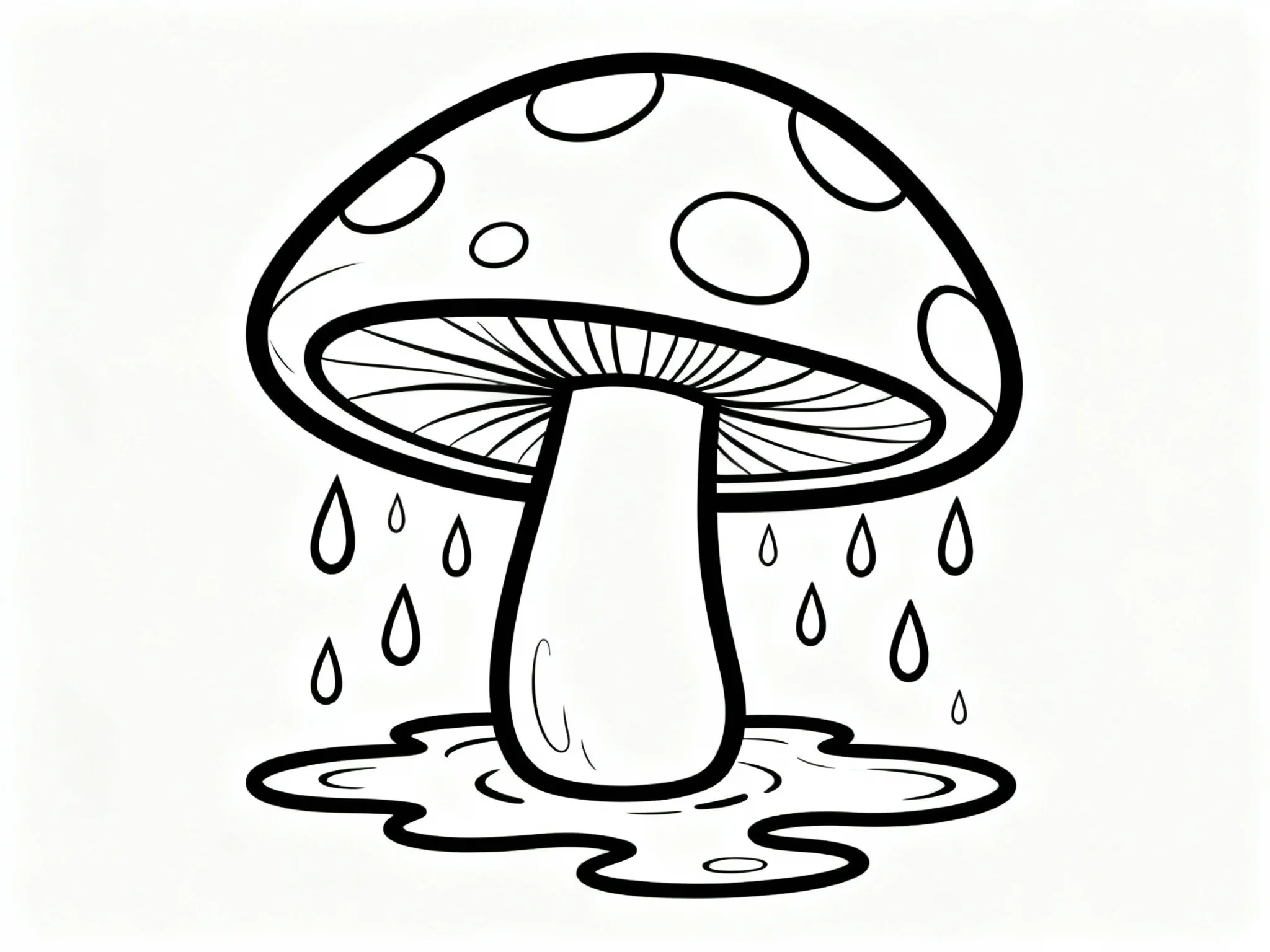 Raindrop and Mushroom