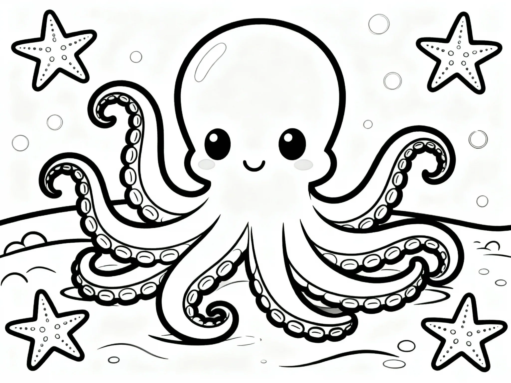 Octopus Under Starfish