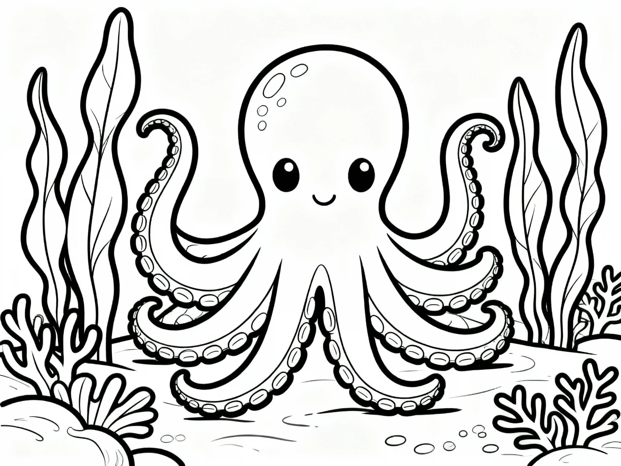 Octopus in Kelp Forest