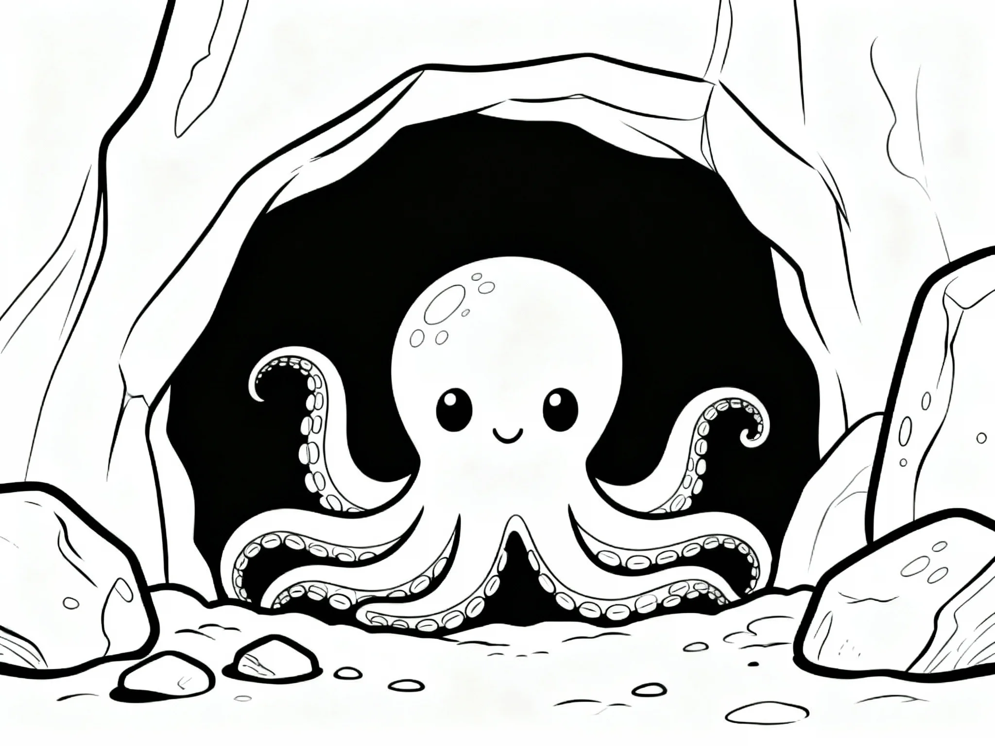 Octopus in a Cave