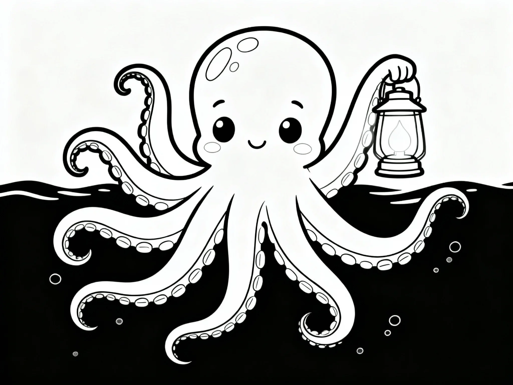 Octopus Holding Lantern