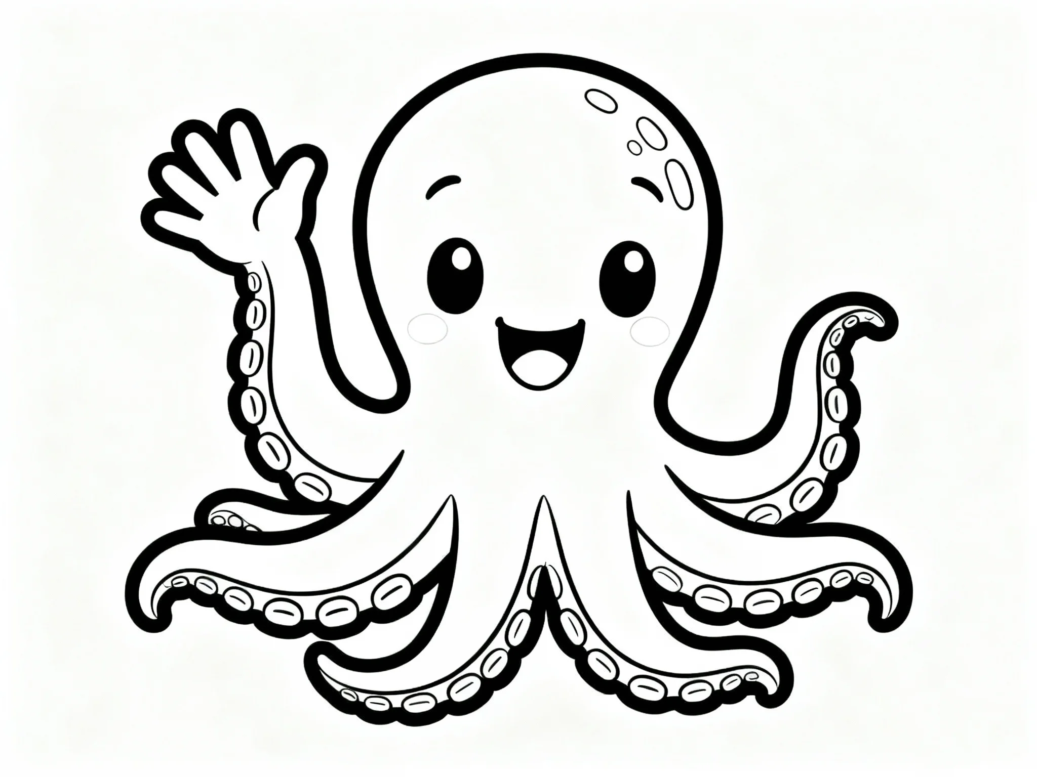 Octopus Waving Hello