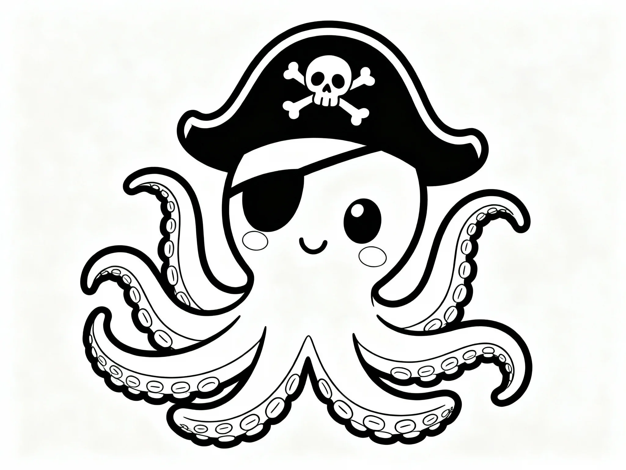 Octopus with Pirate Hat