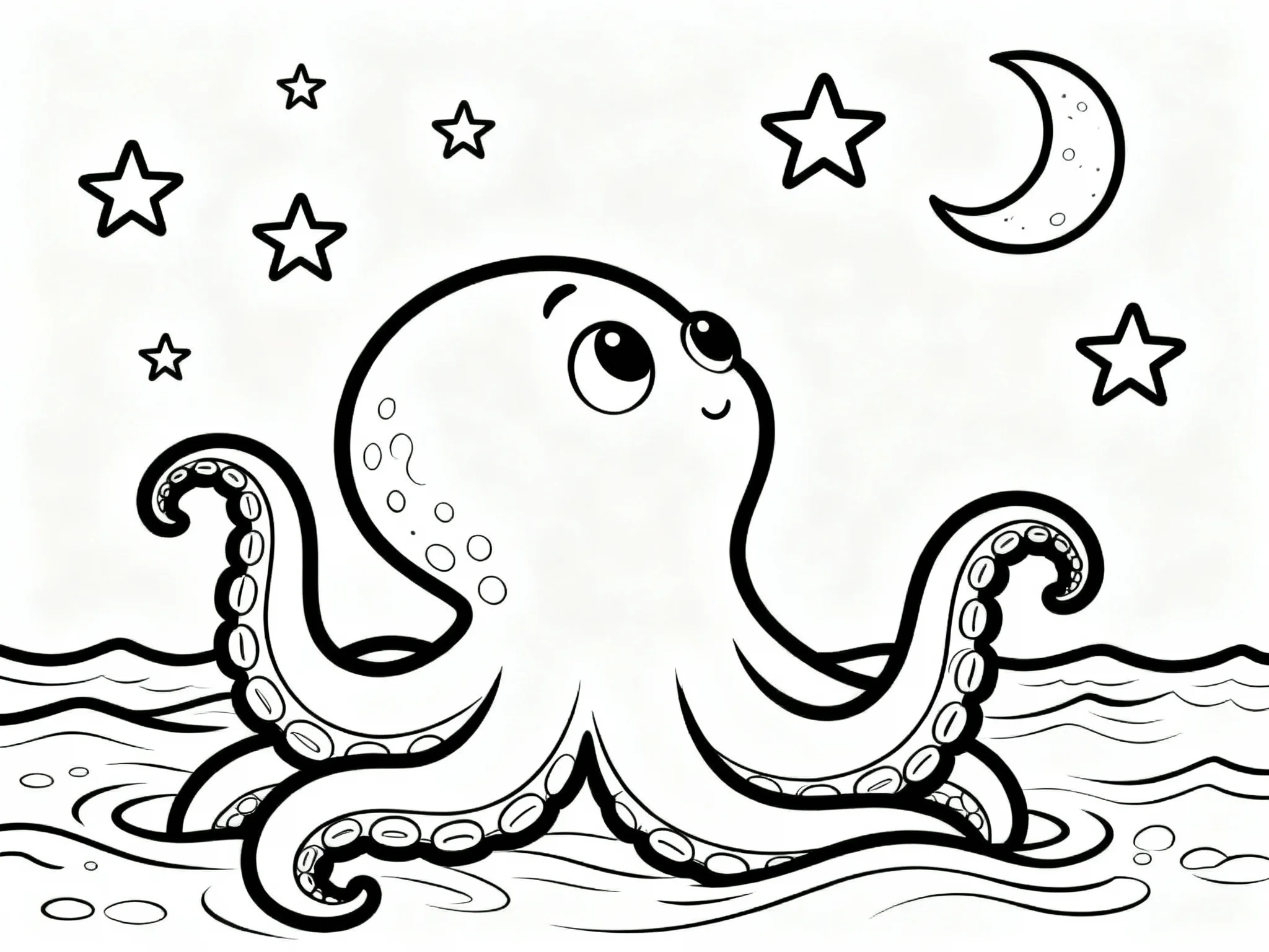 Octopus Stargazing