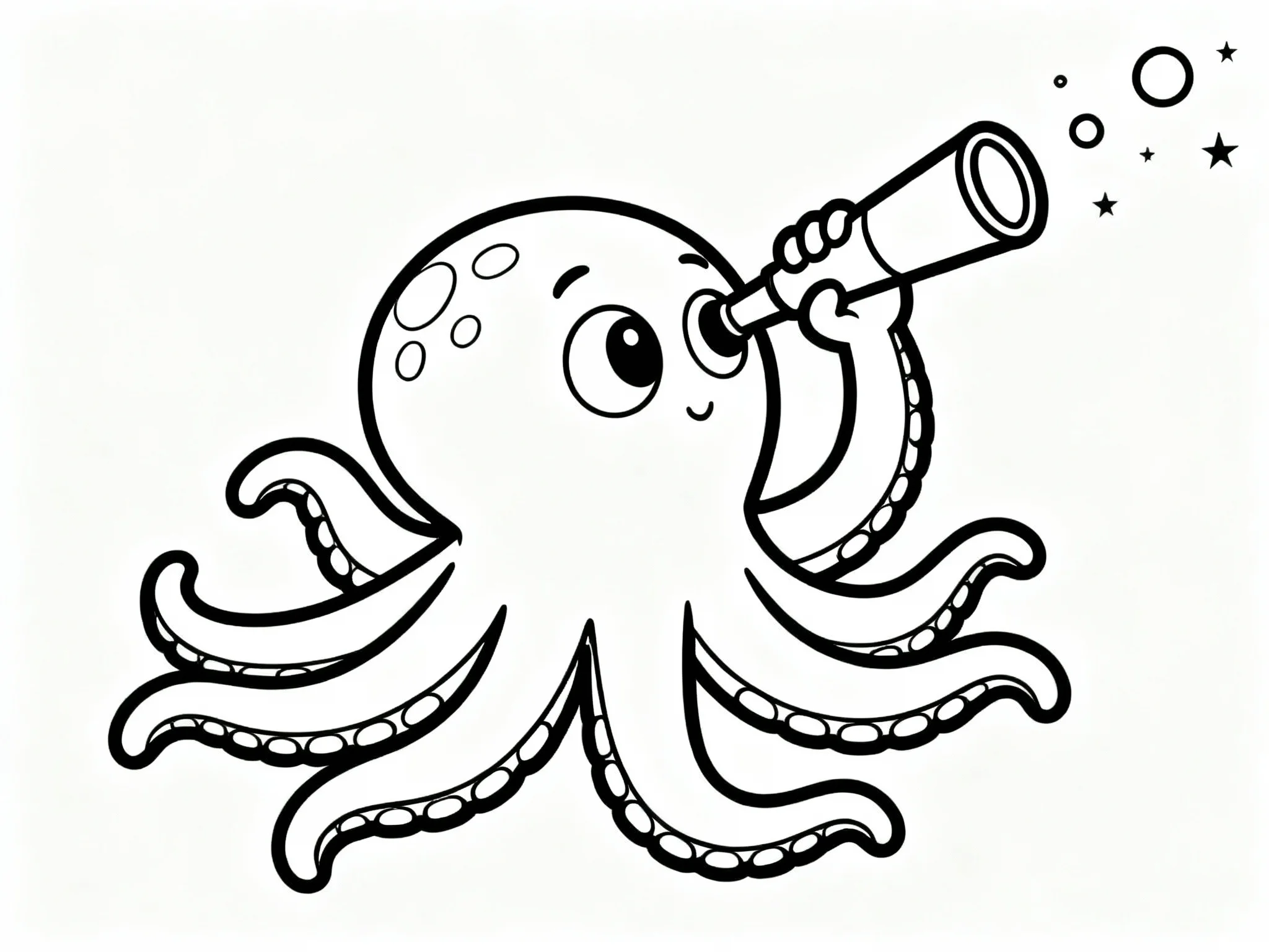 Octopus with Telescope