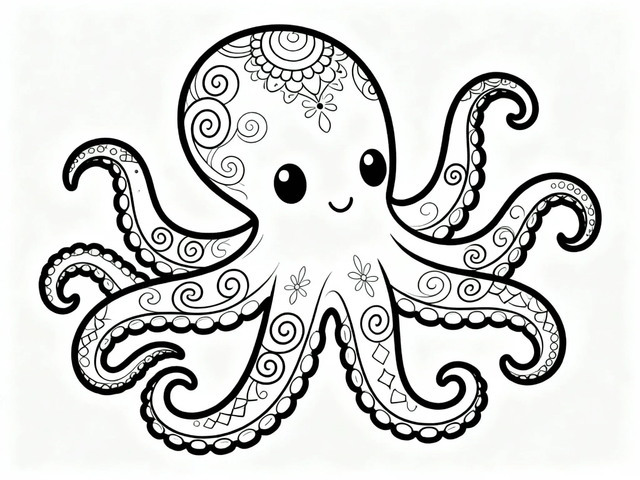 Octopus with Swirls