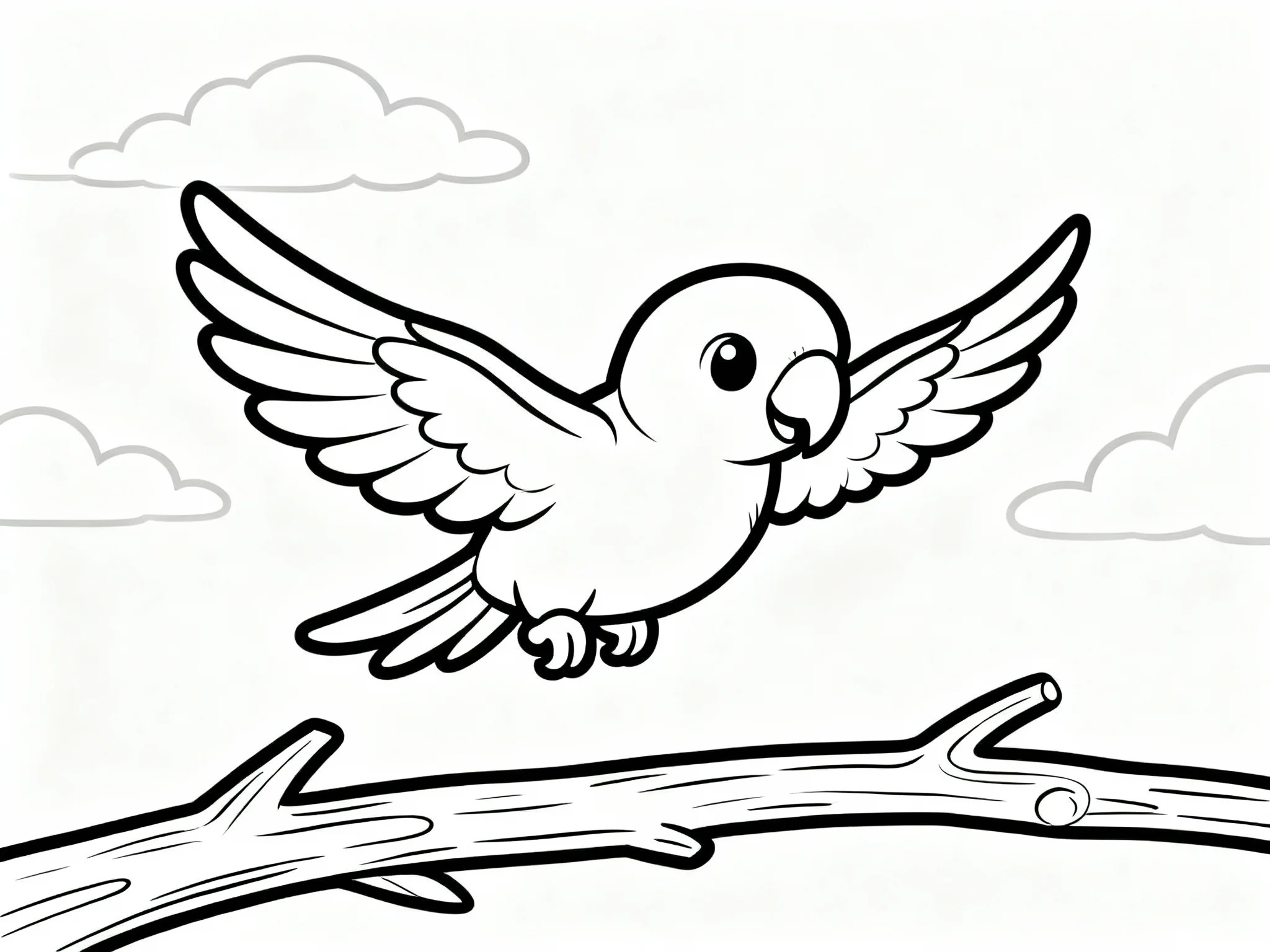 Baby Parrot Learning to Fly