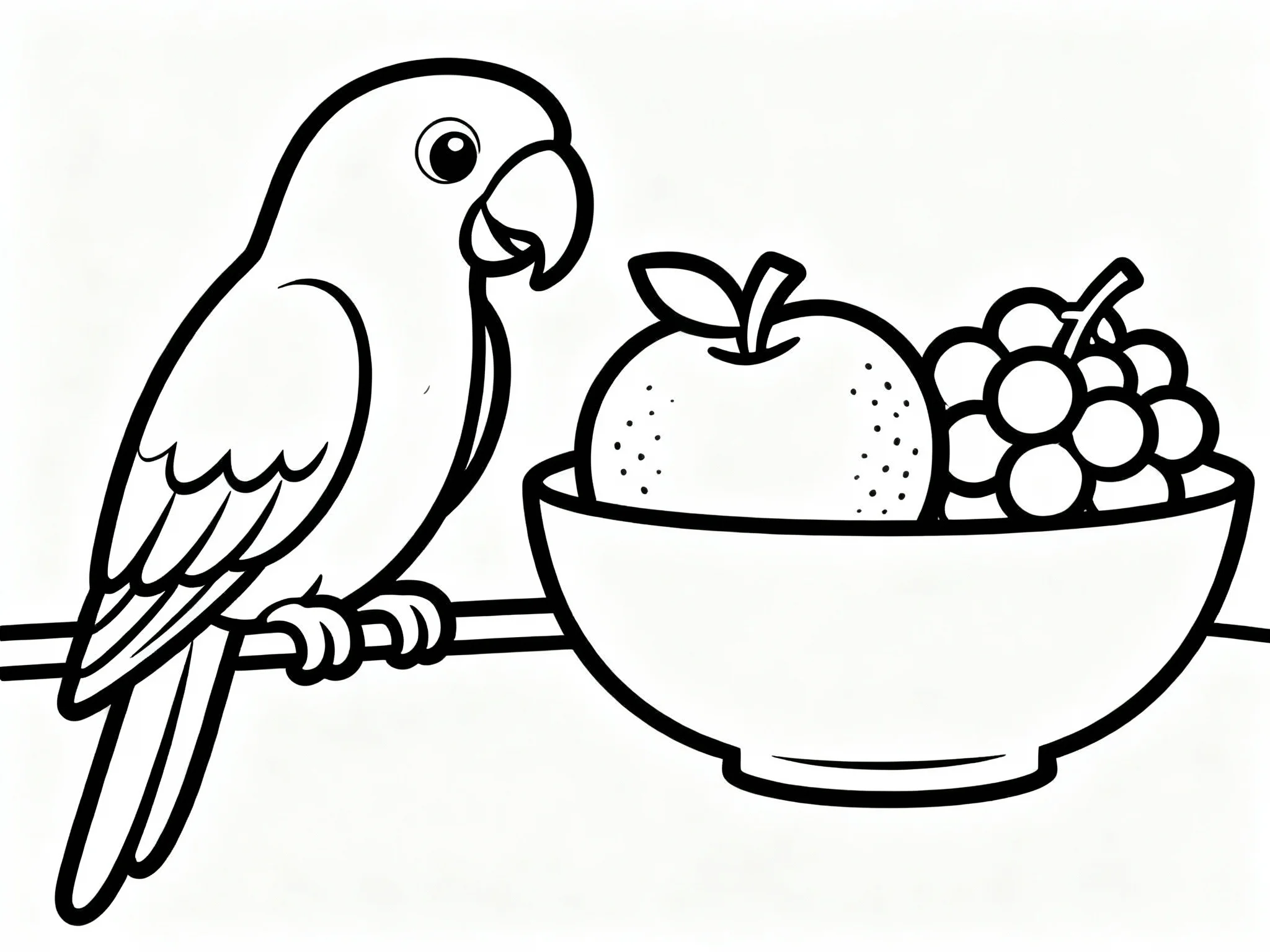Parrot Eating Fruit