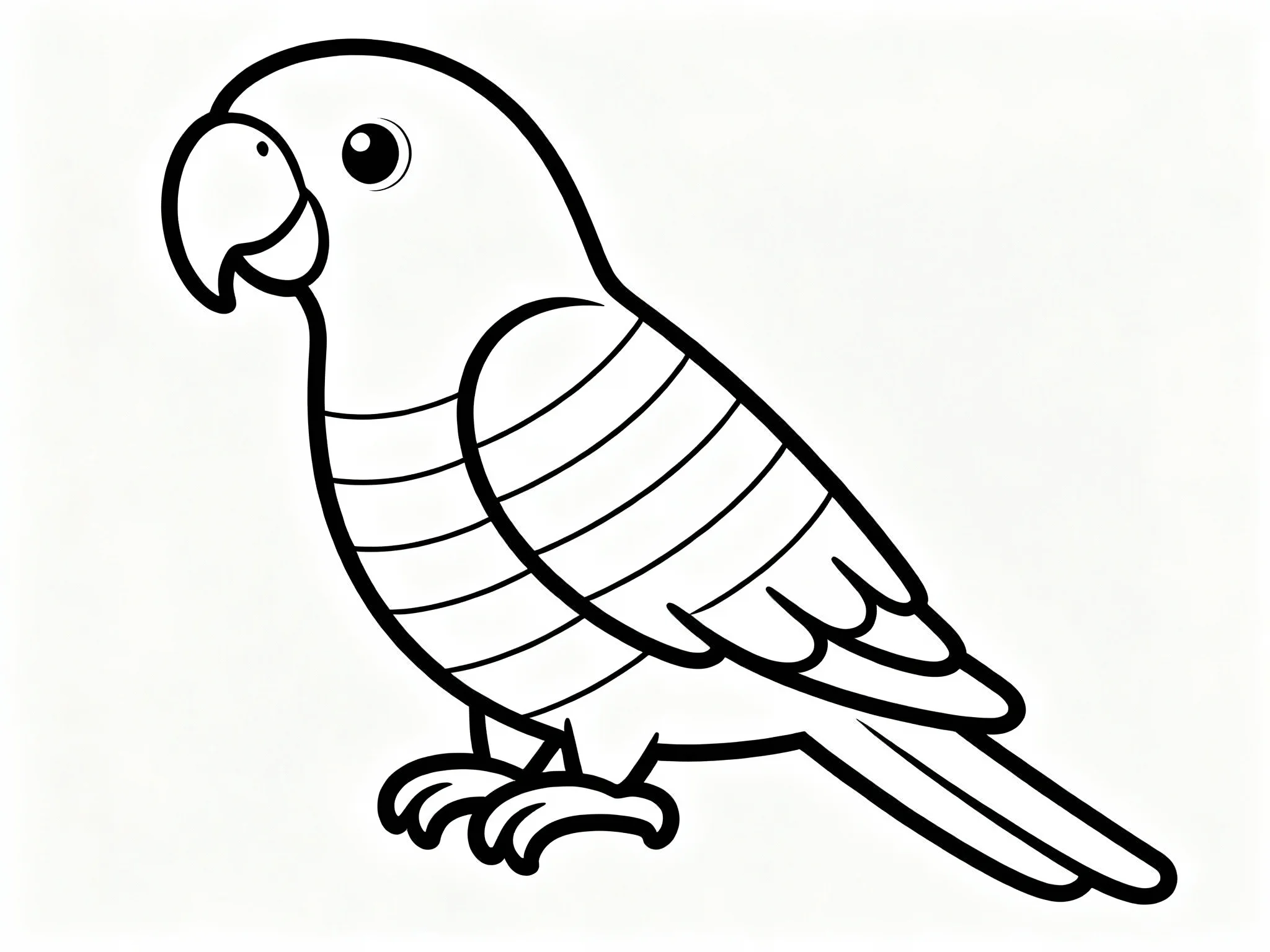 Parrot with Striped Pattern