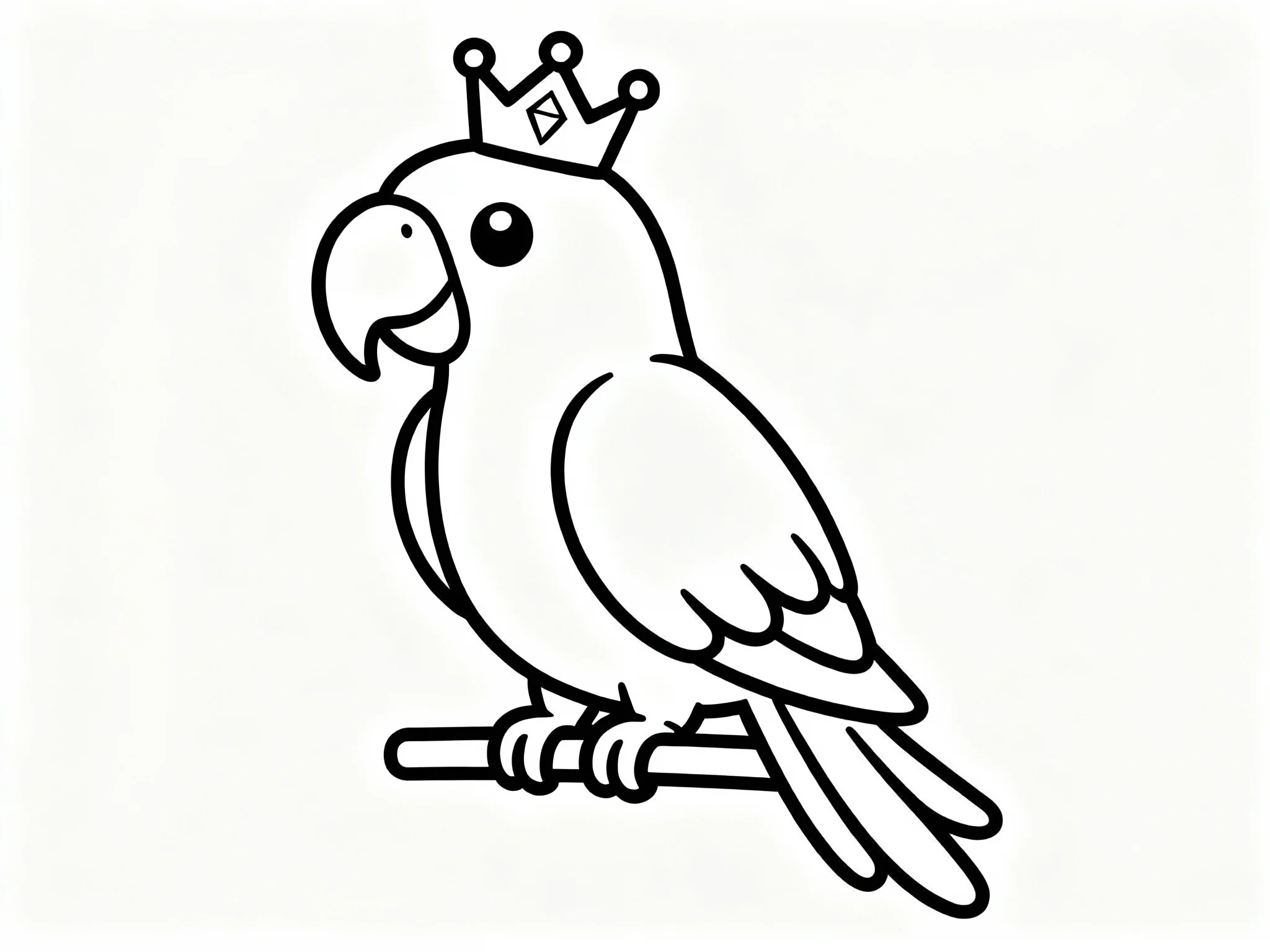 Parrot with a Crown