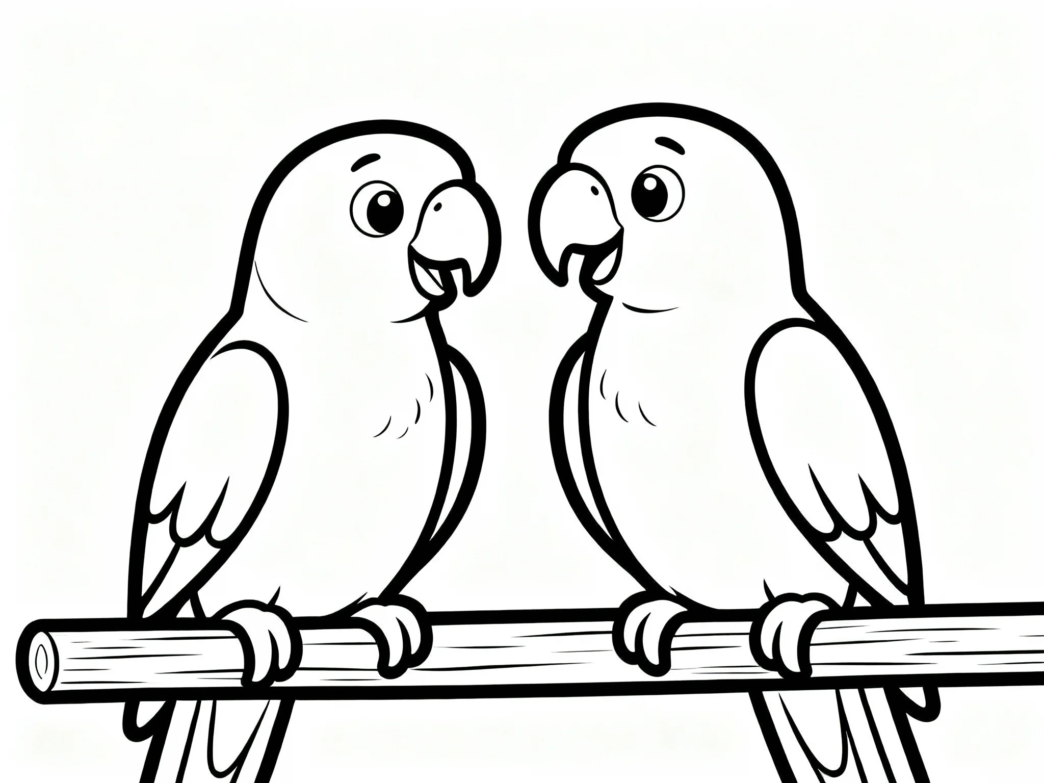 Two Parrots on a Perch