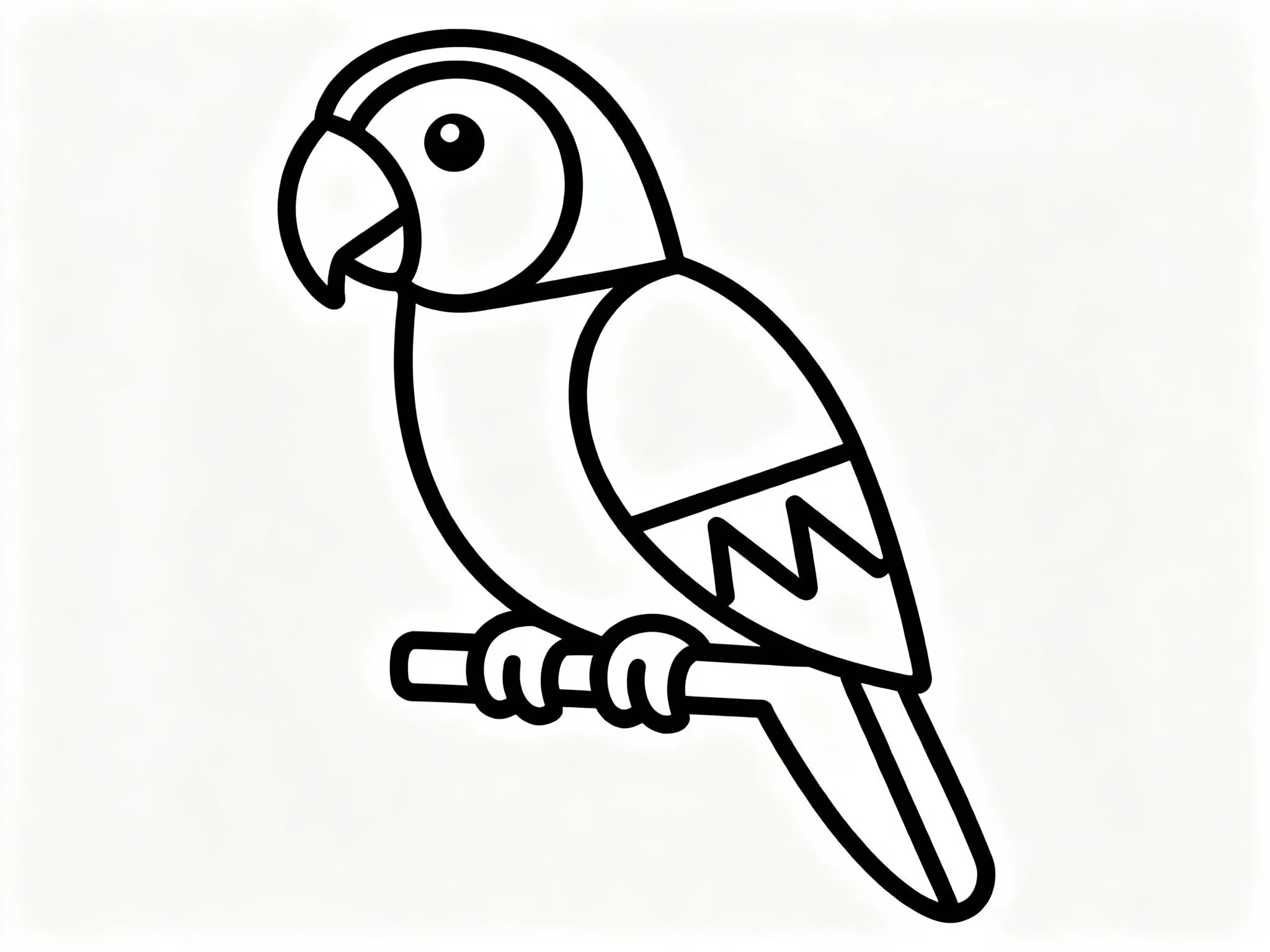 Parrot with Geometric Patterns