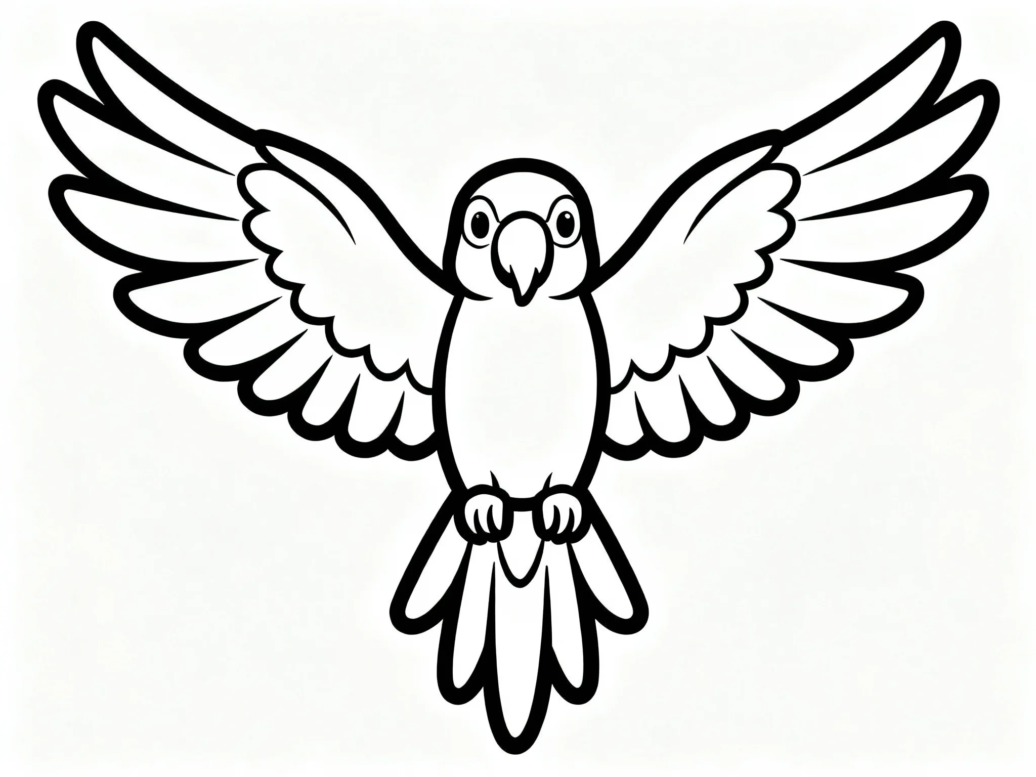 Parrot with Open Wings