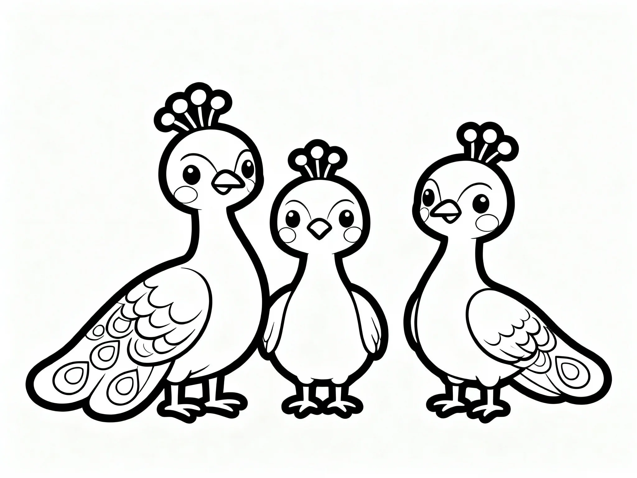 Three Little Peacocks