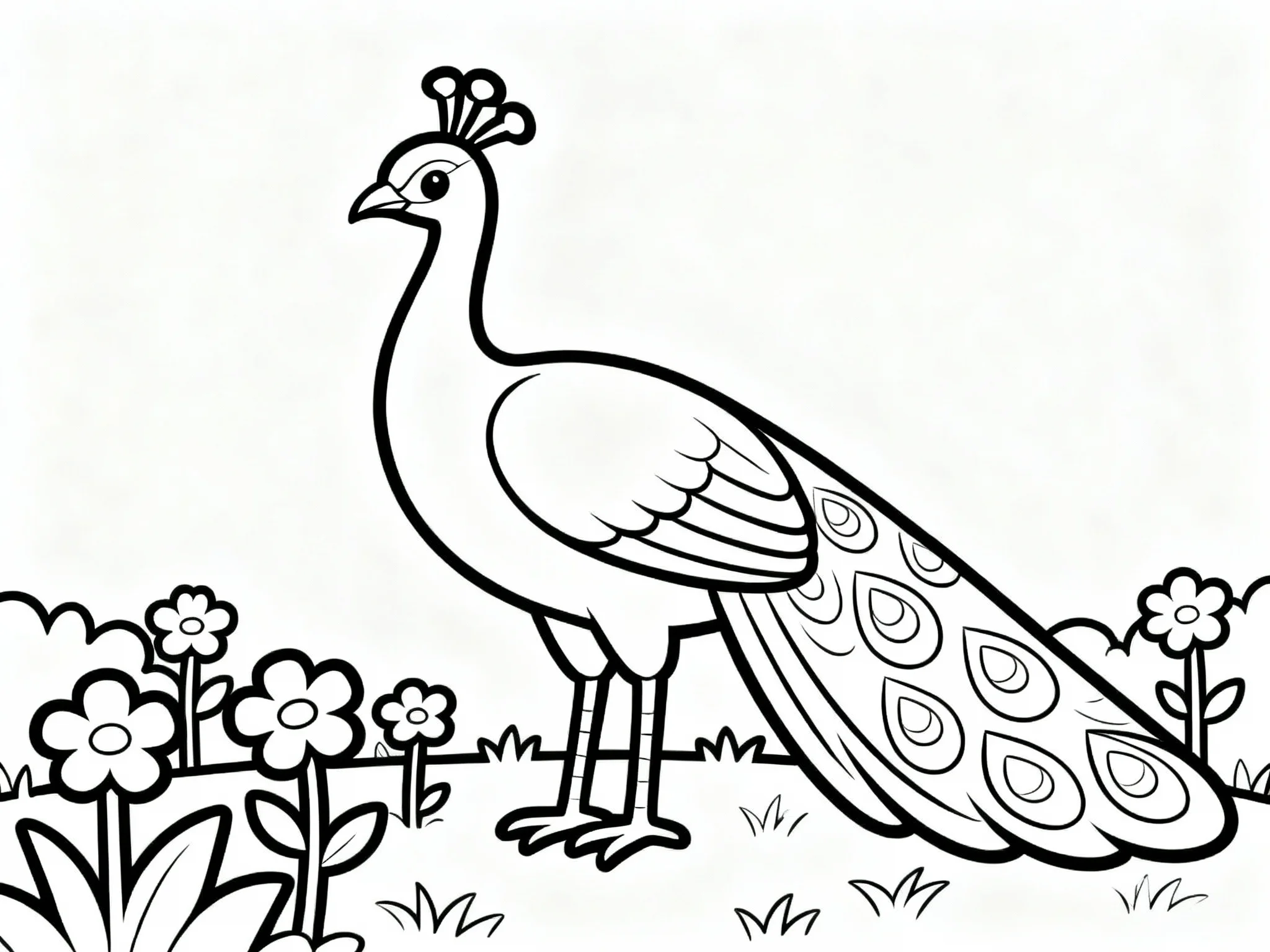 Peacock in the Garden