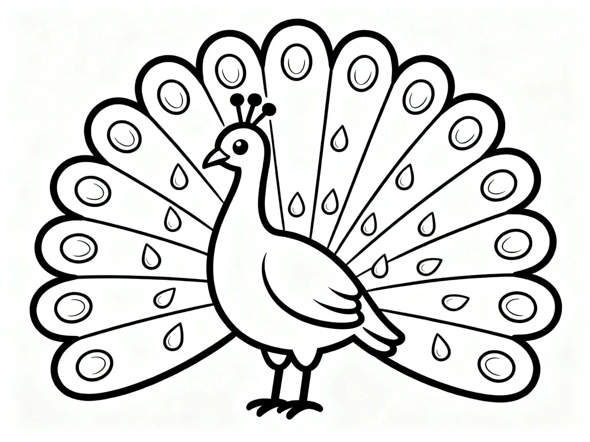 Peacock with Dewdrops