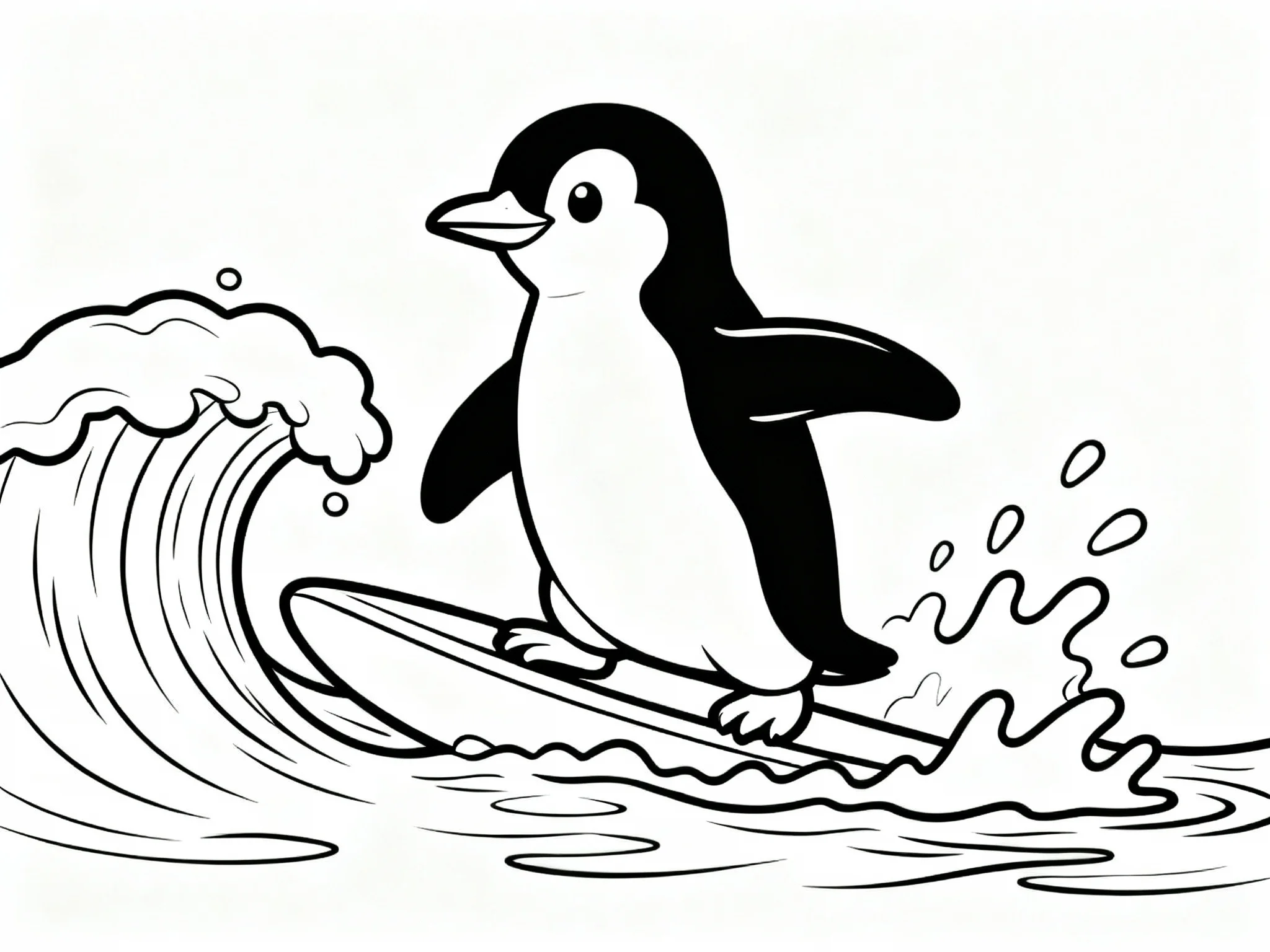 Penguin Surfing