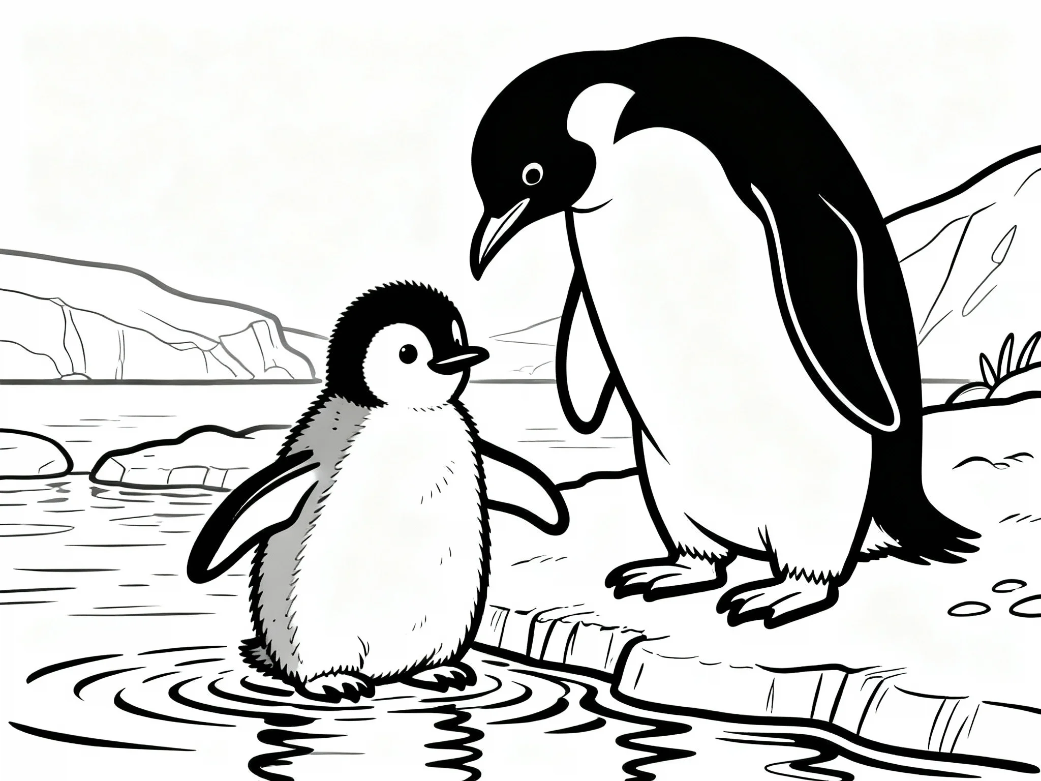 Penguin Learning to Swim