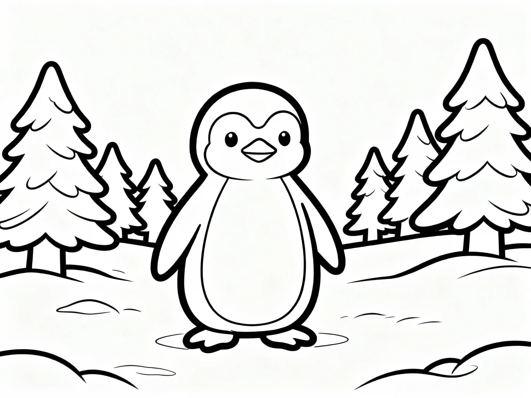 Penguin in Forest
