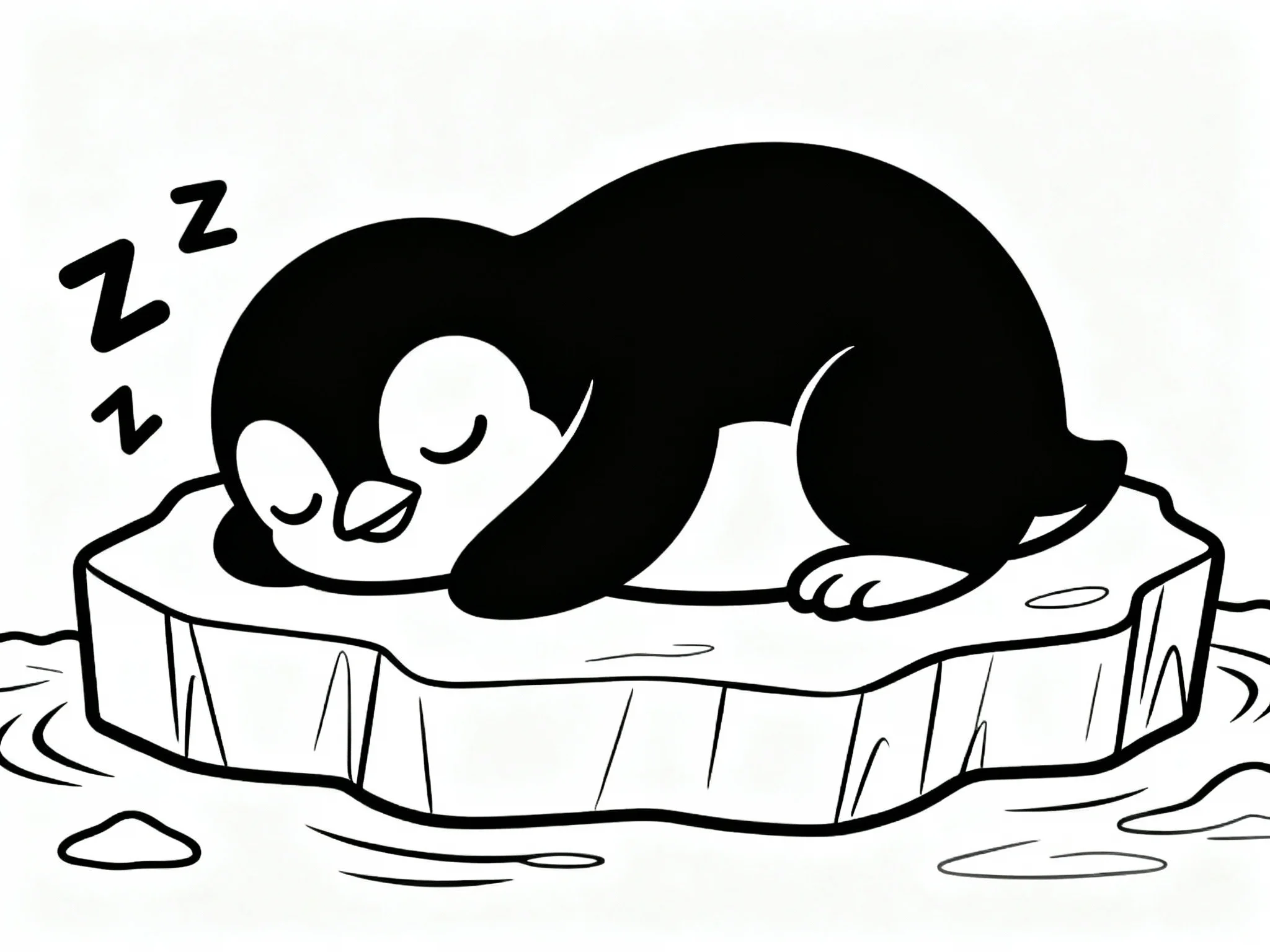 Penguin Sleeping