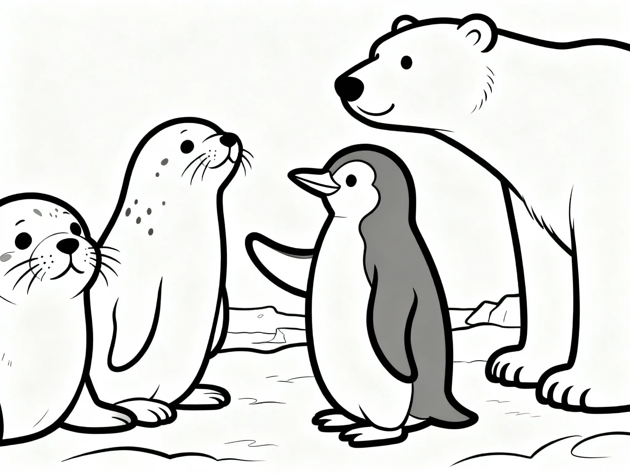 Penguin Making Friends