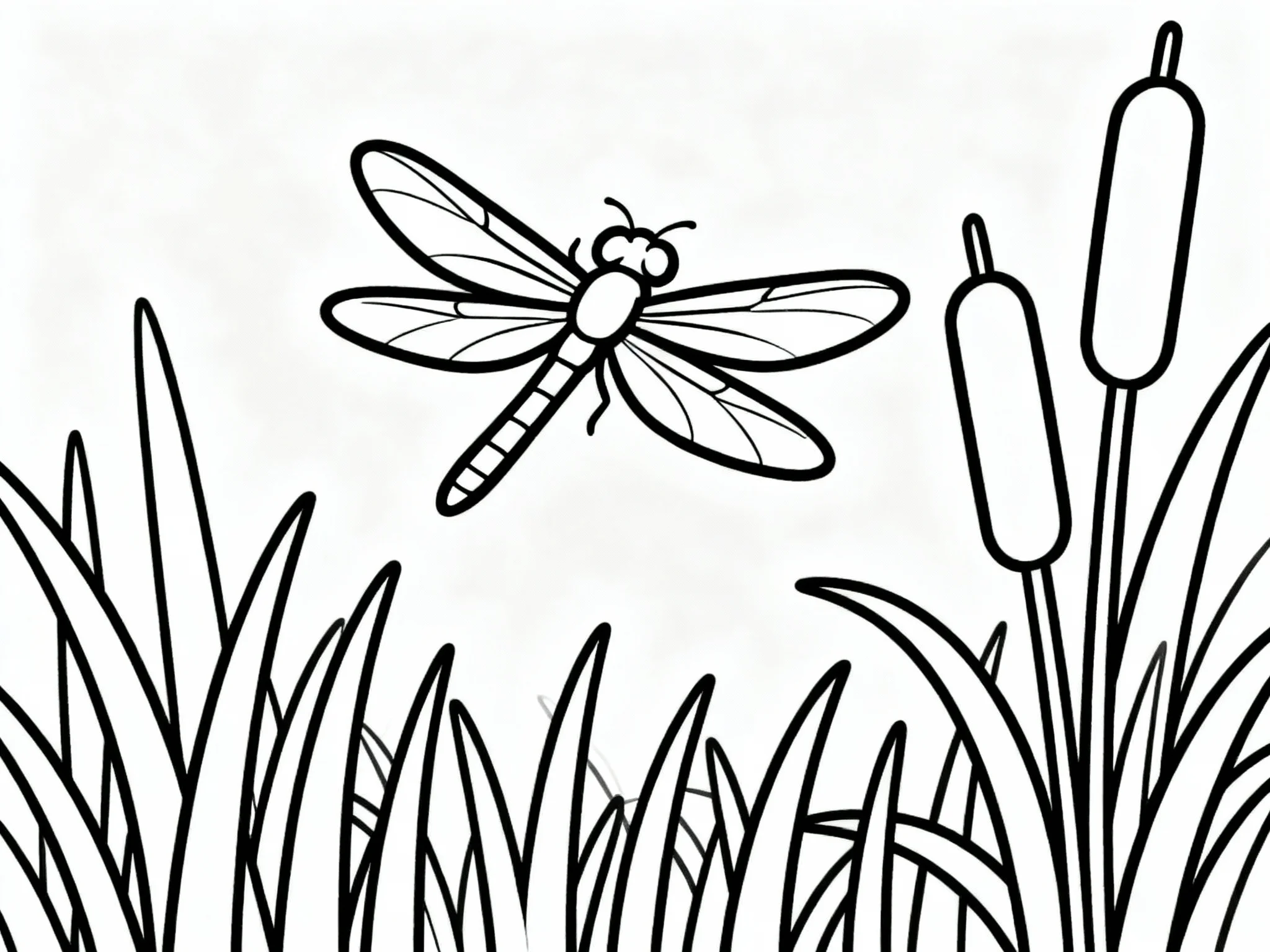 Dragonfly and Plants