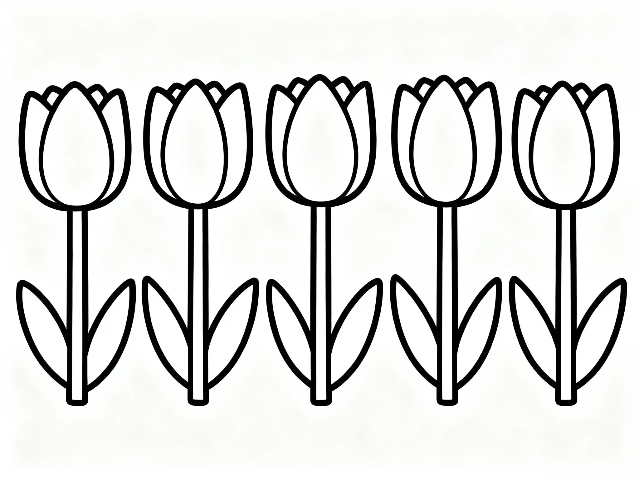 Tulips in a Row