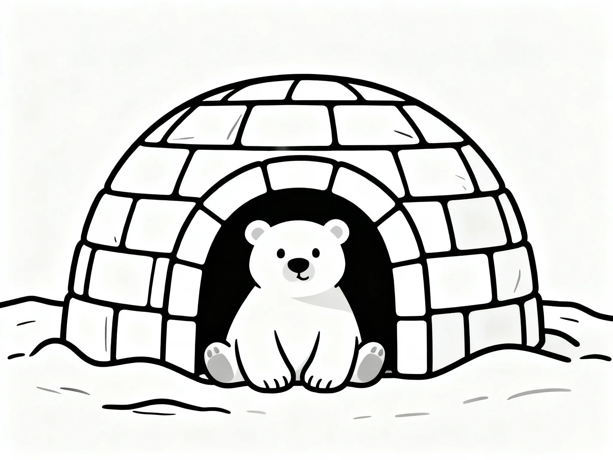 Polar Bear in Igloo