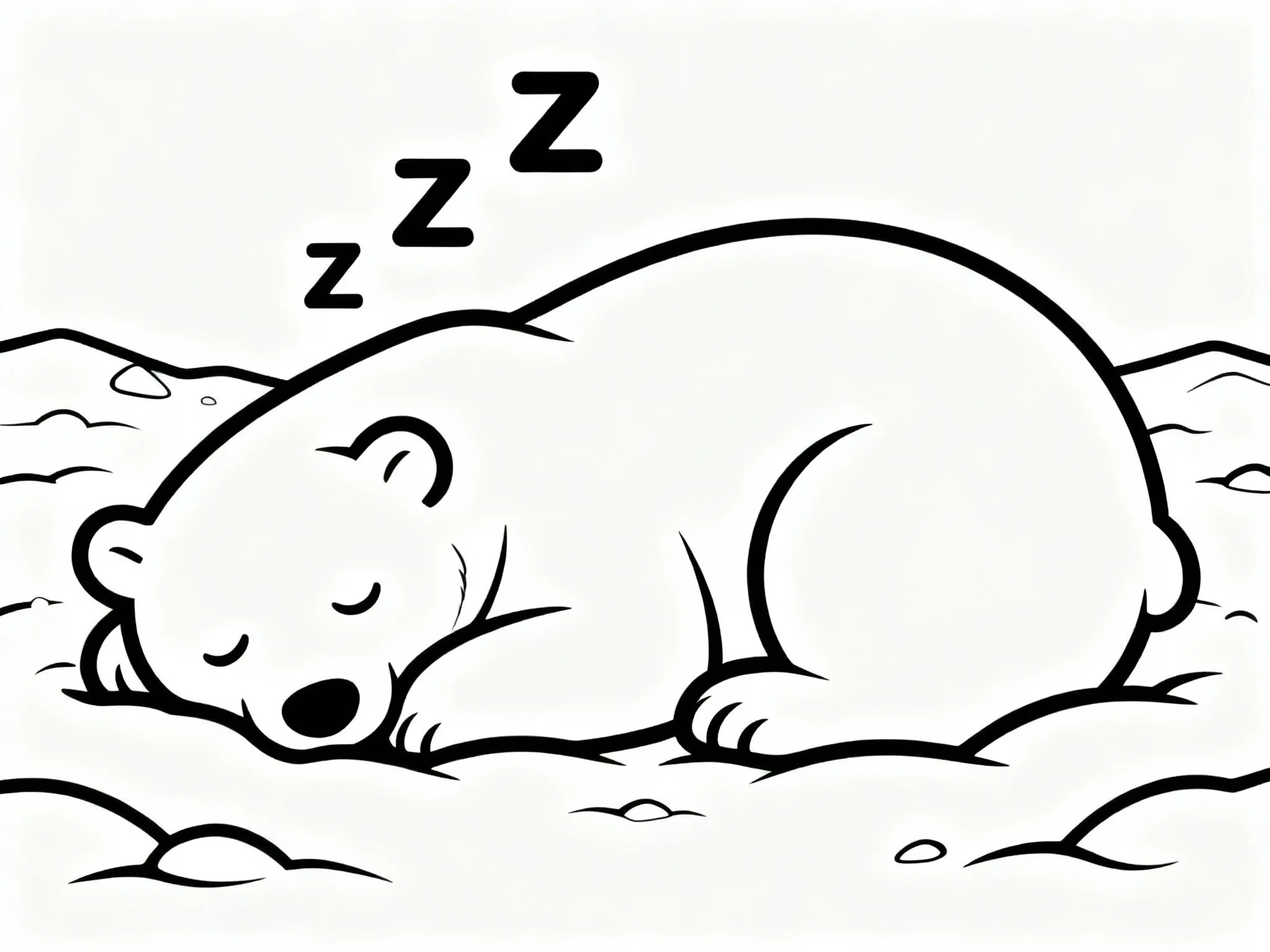 Polar Bear Sleeping
