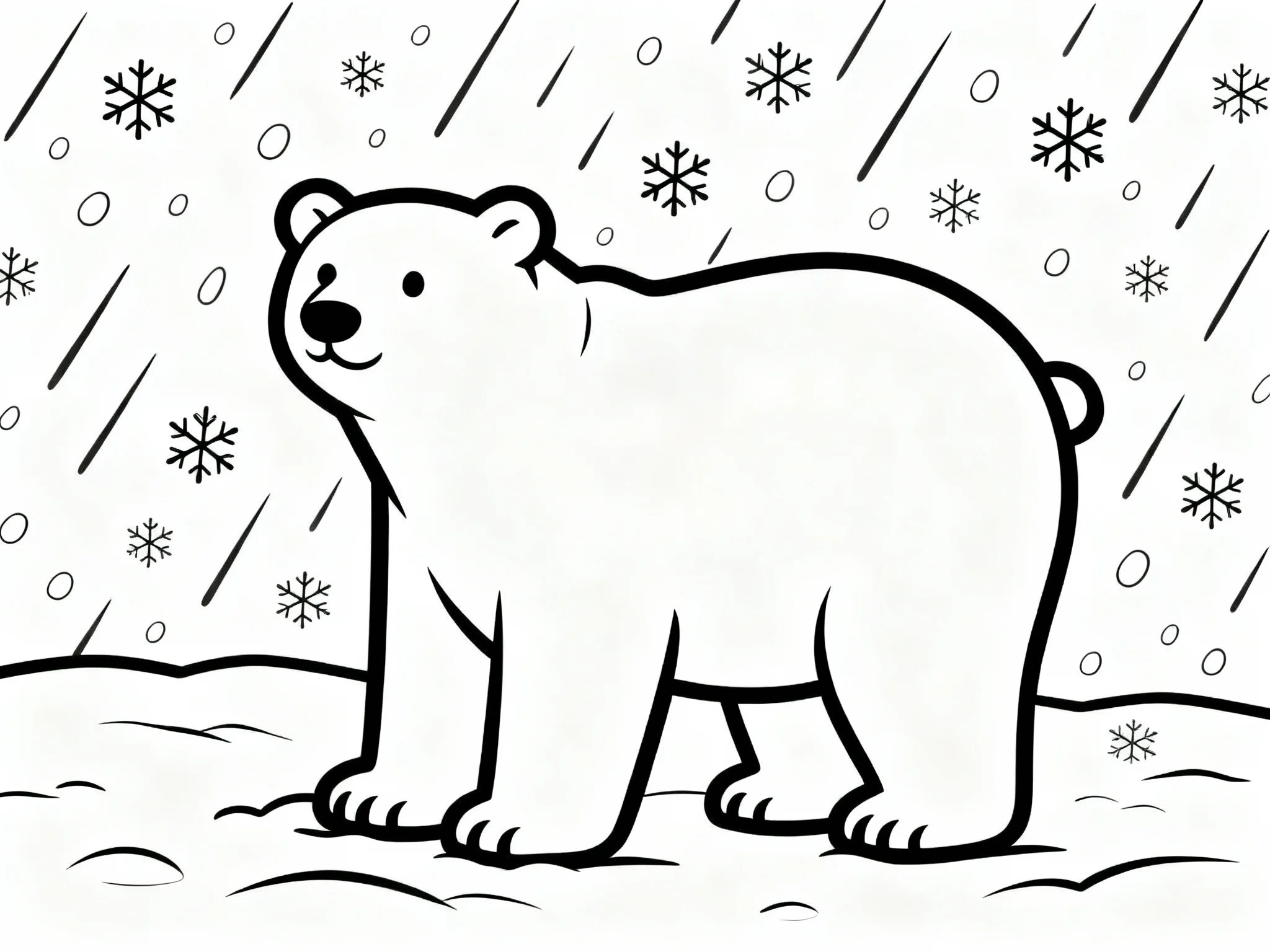 Polar Bear in Snowstorm