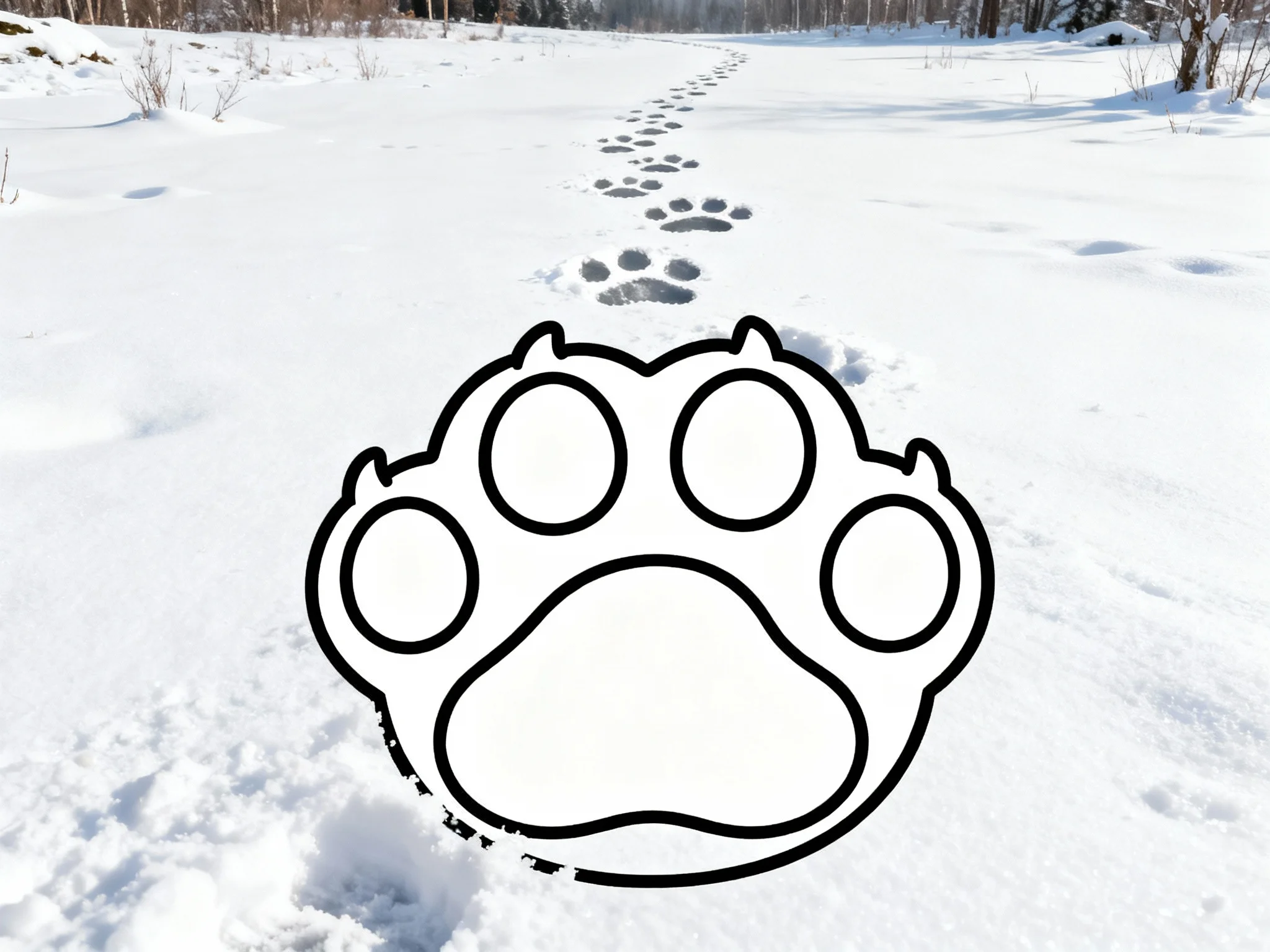 Polar Bear Paw Print