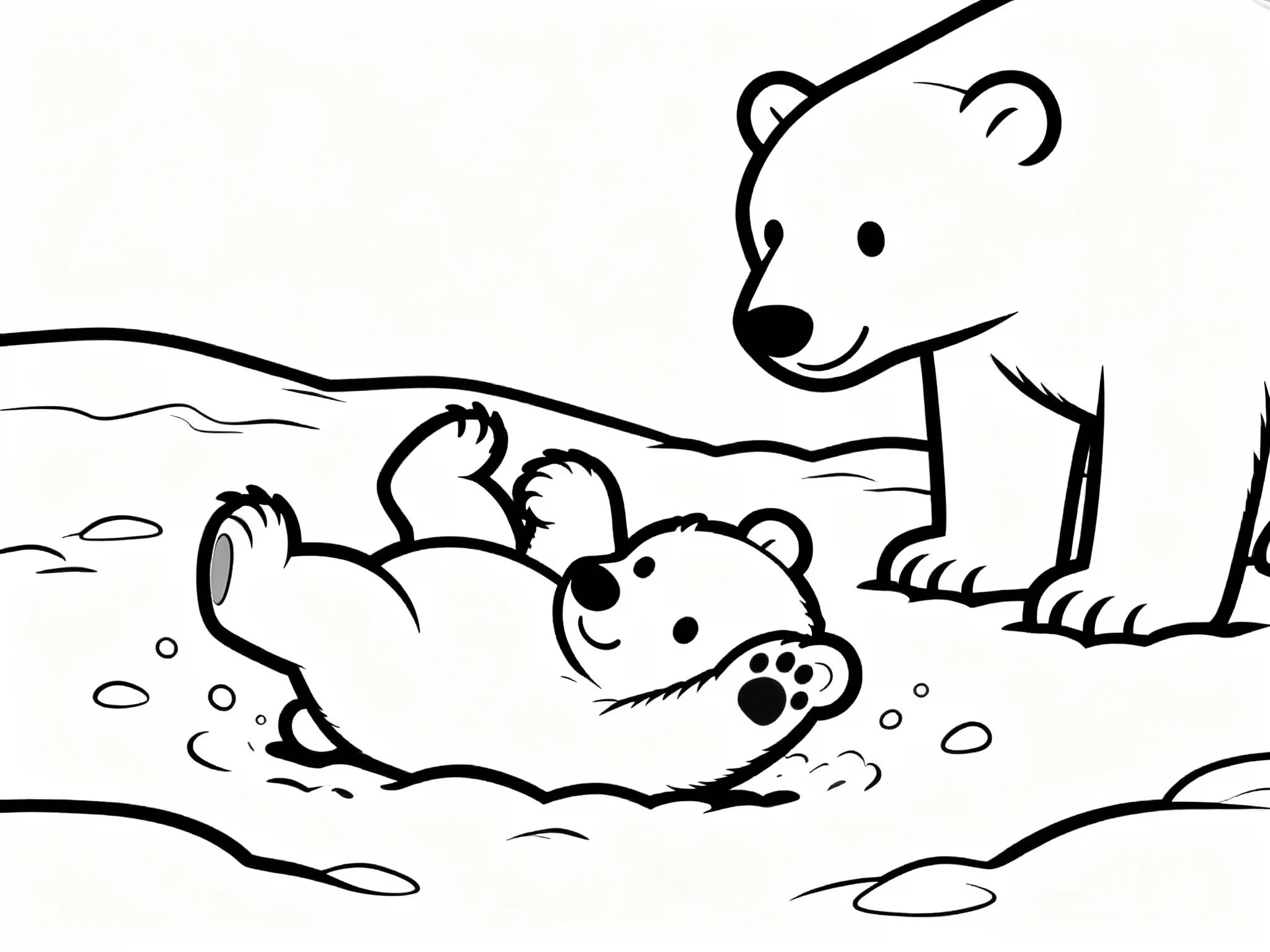 Baby Polar Bear Playing