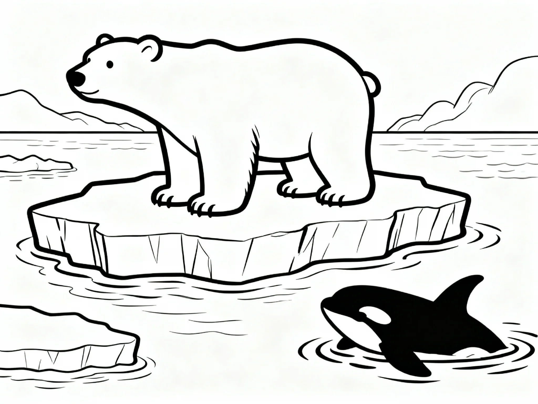 Polar Bear and Orca