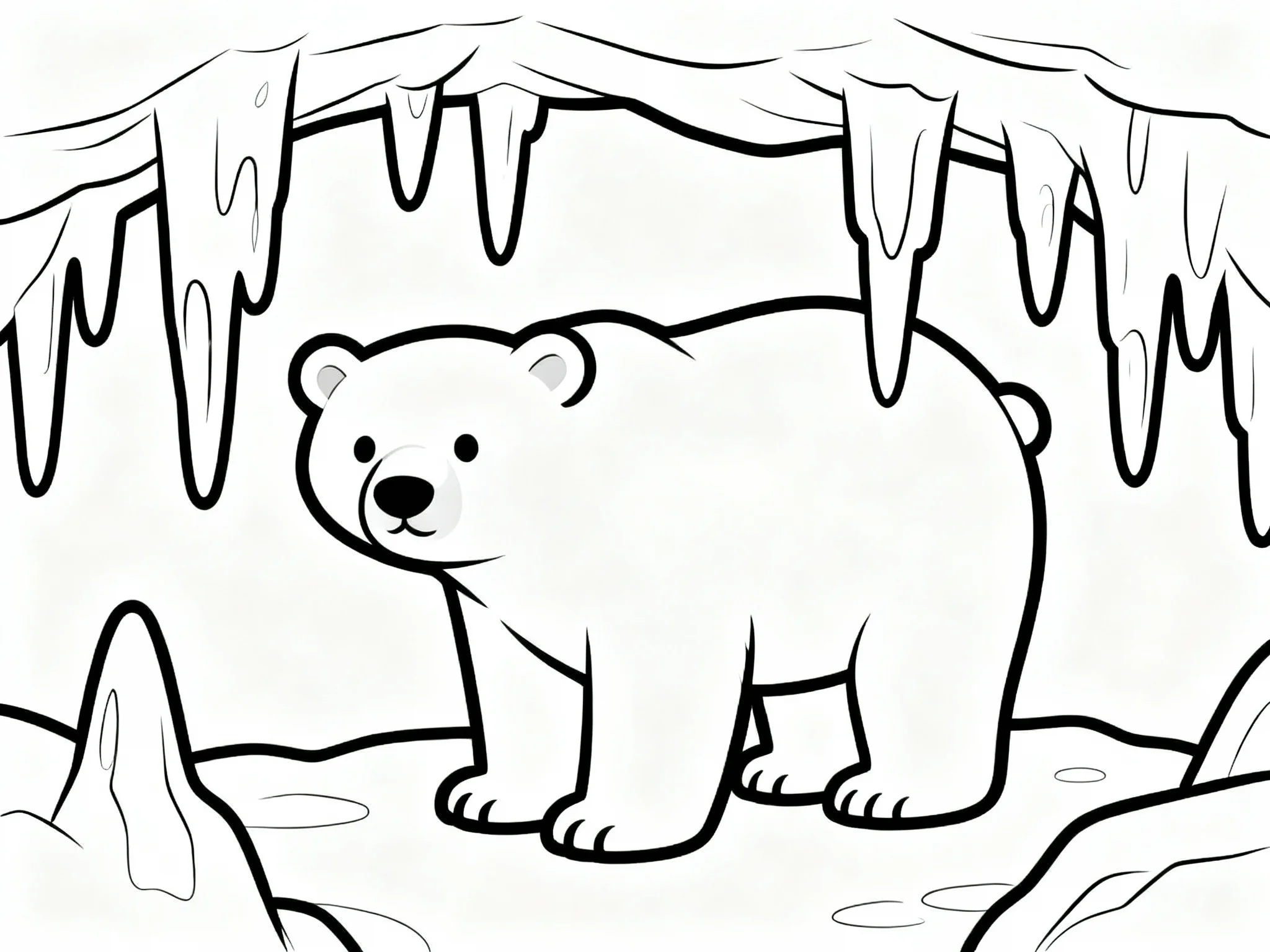 Polar Bear with Icicles