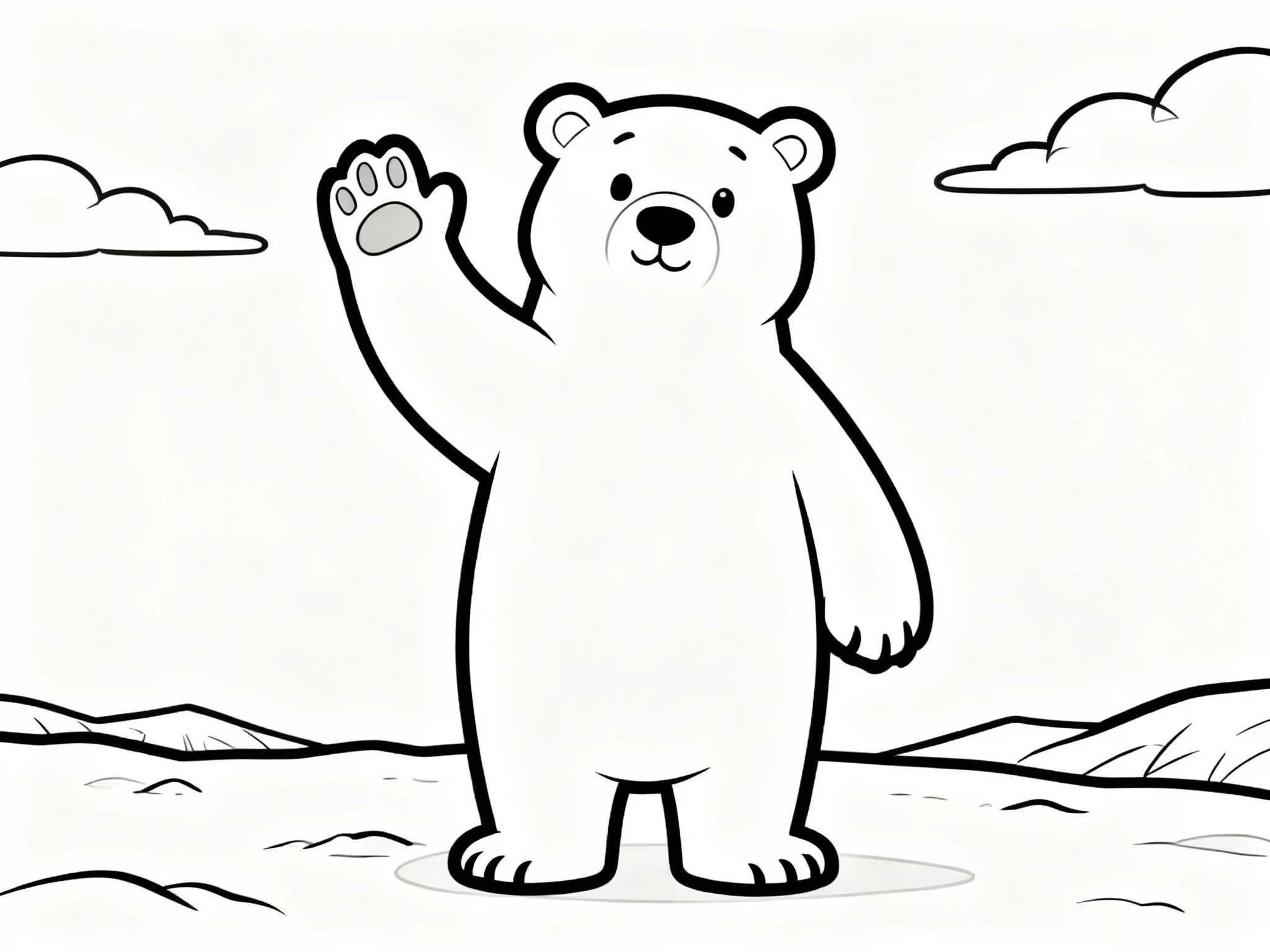 Polar Bear Waving