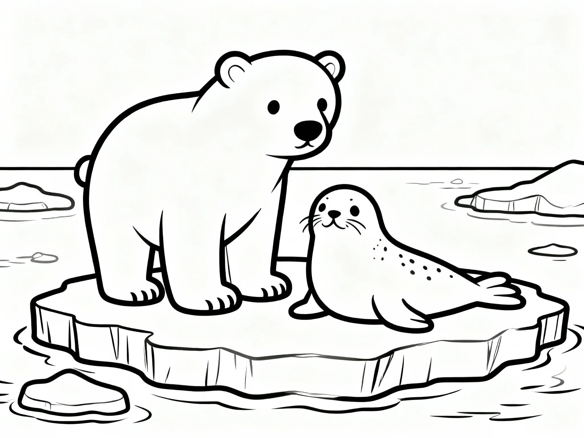 Polar Bear Eating Seal