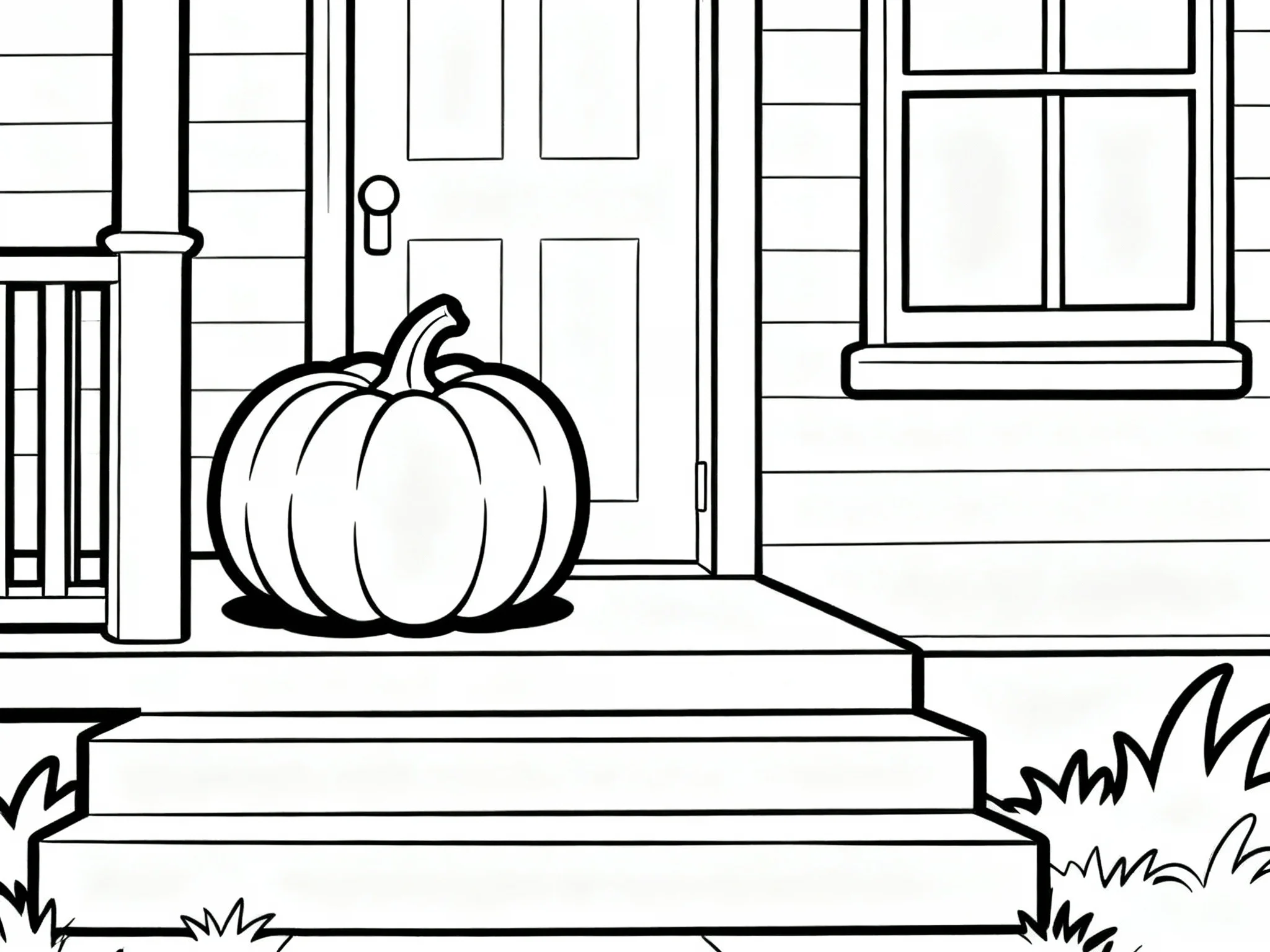 Pumpkin on a Porch