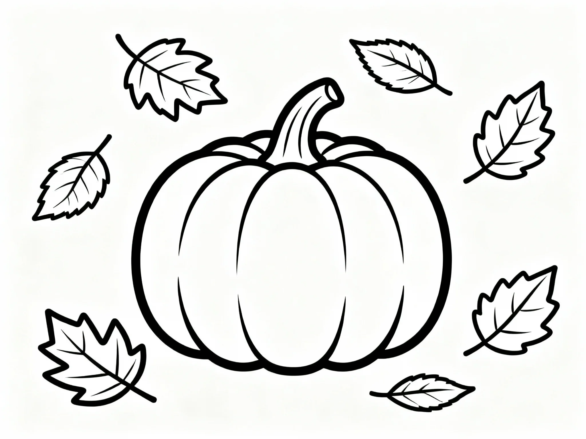 Pumpkin with Leaves