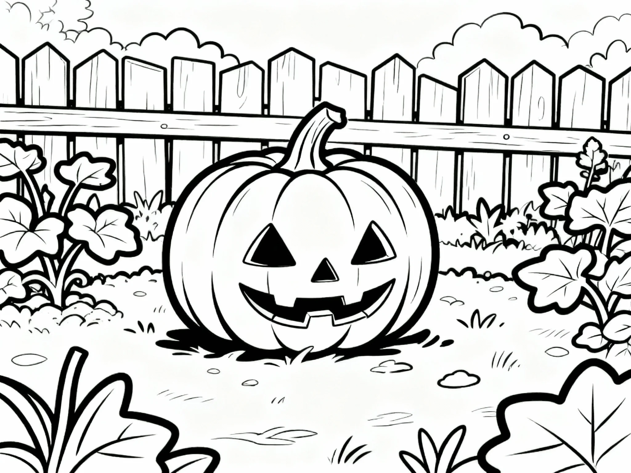 Pumpkin with Fence