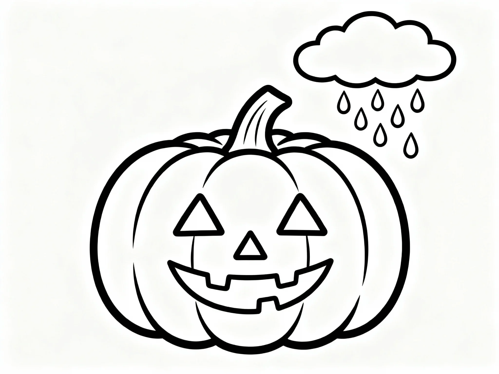 Pumpkin with Raindrops