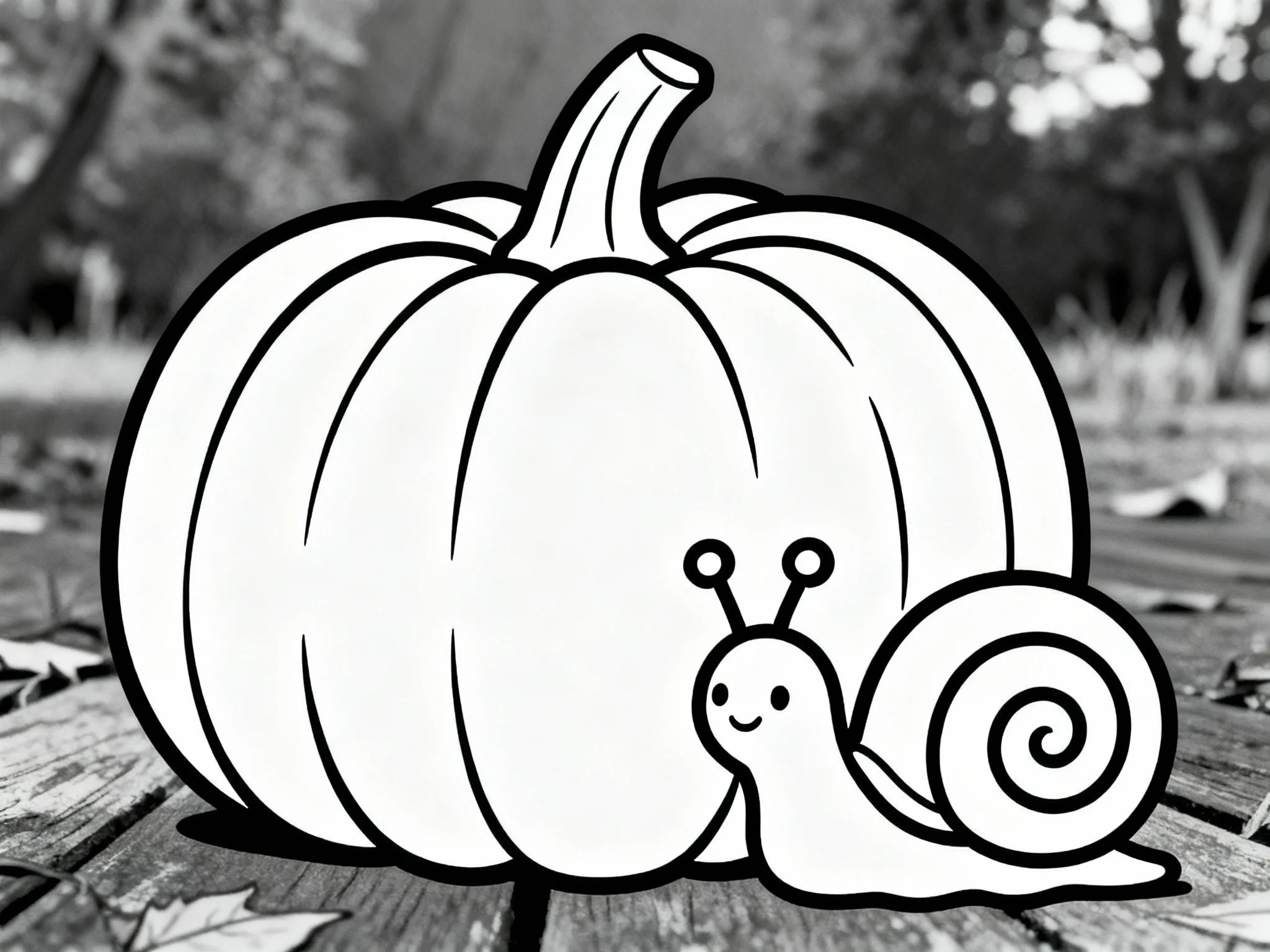 Pumpkin with Snail